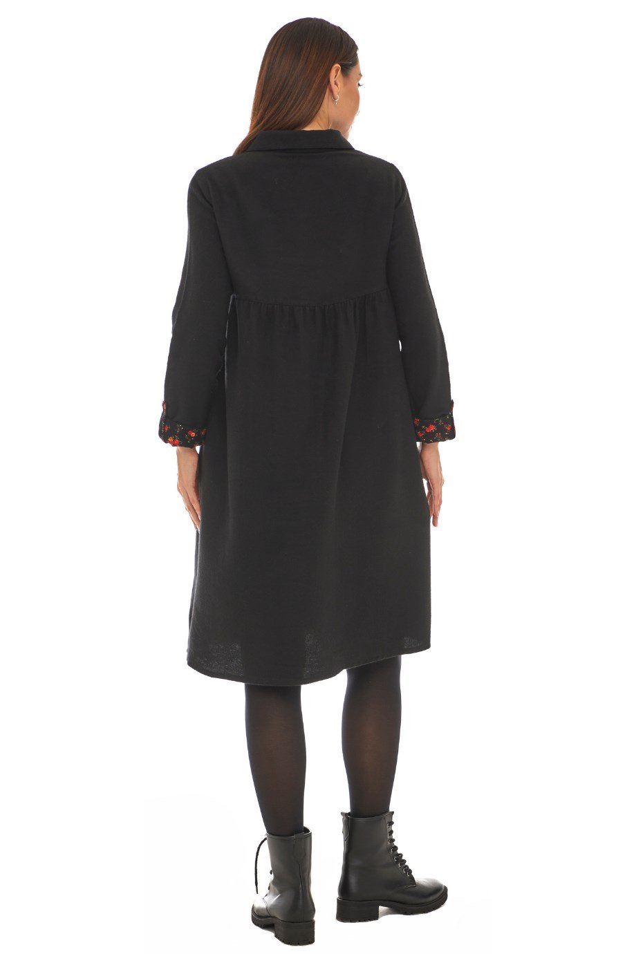 Pazen  Siyah Midi Boy Elbise