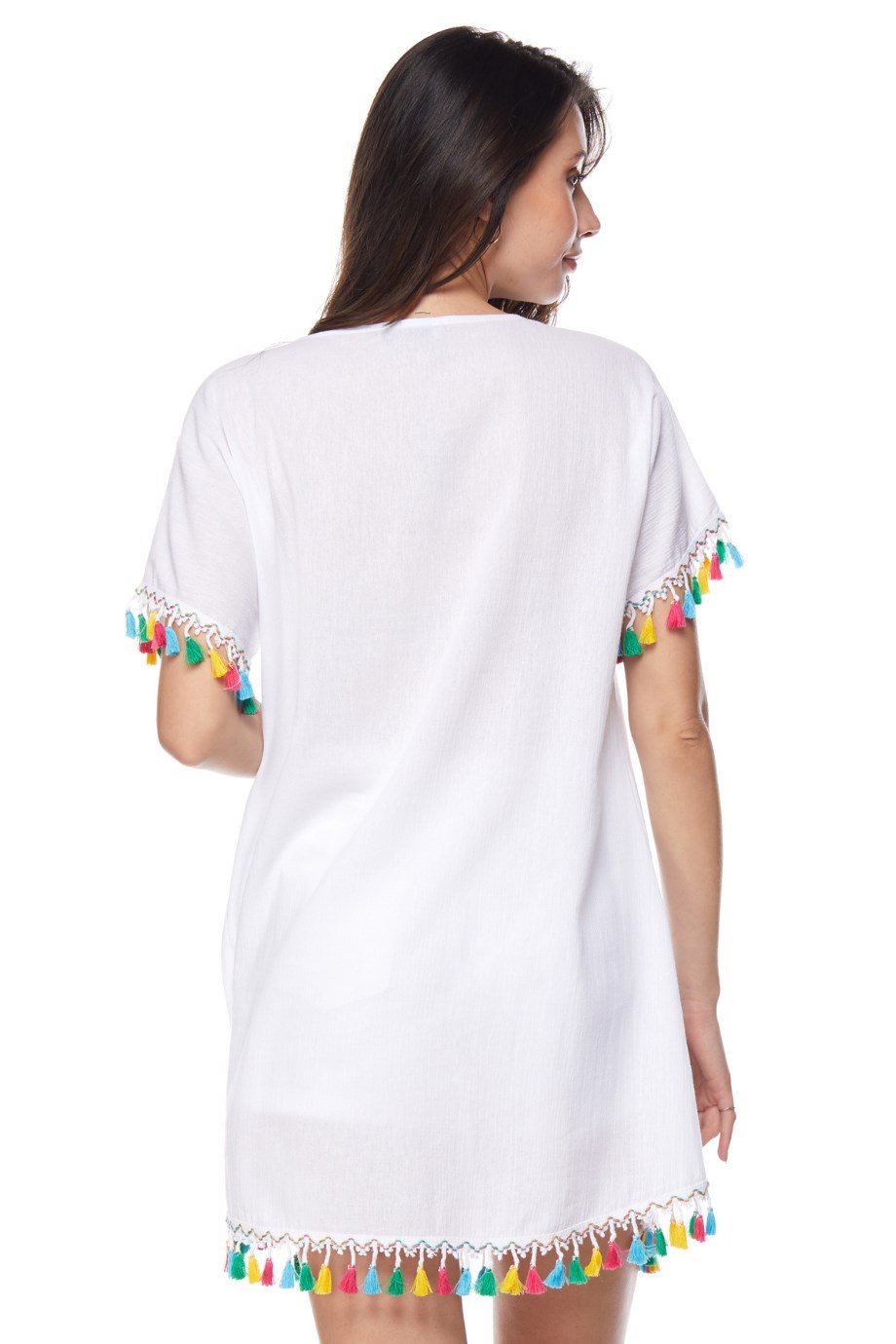 Şile Bezi Beyaz Çiçekli Tunik