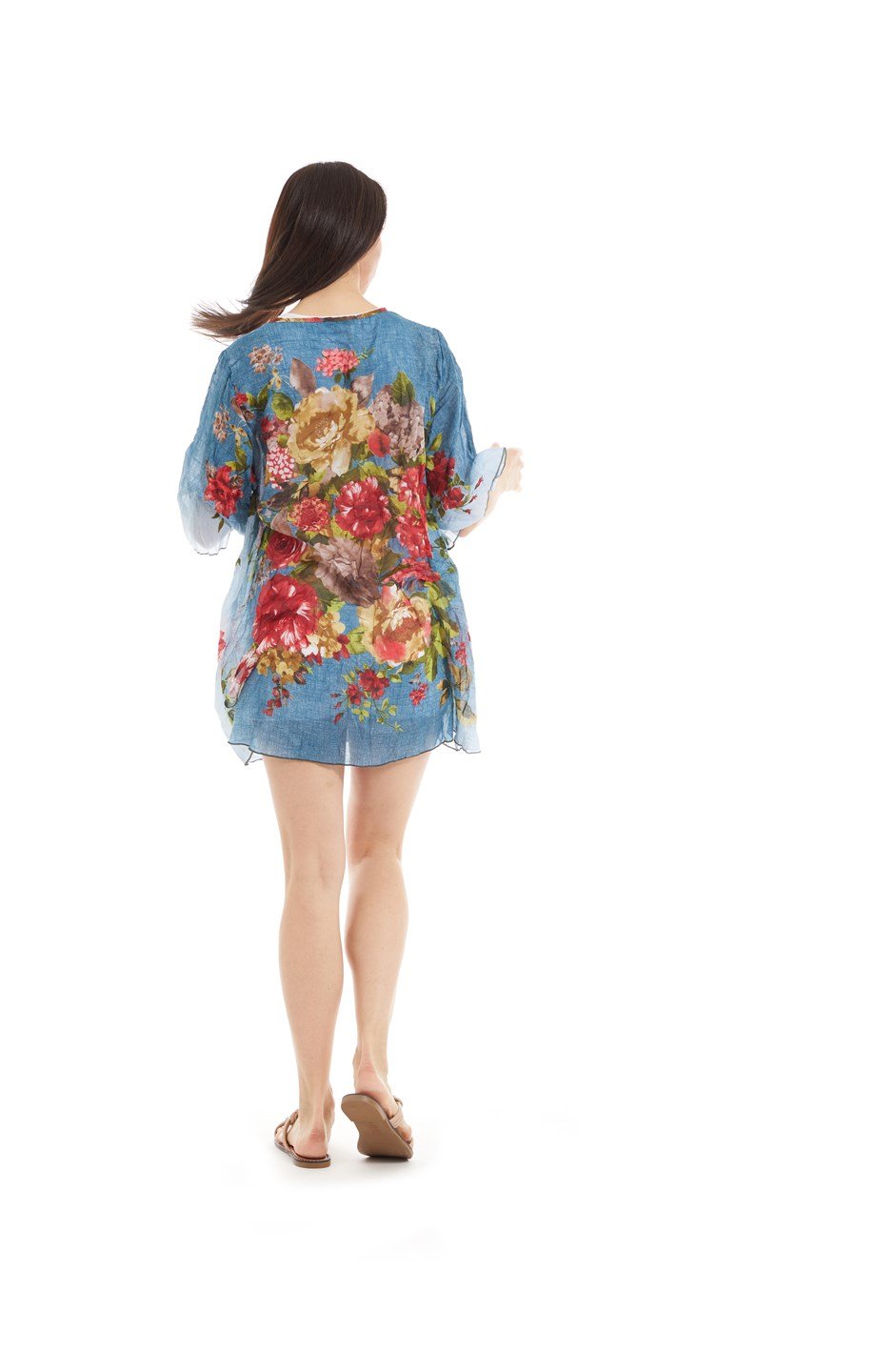 Şile Bezi Buz Mavi Vual Buket Pareo