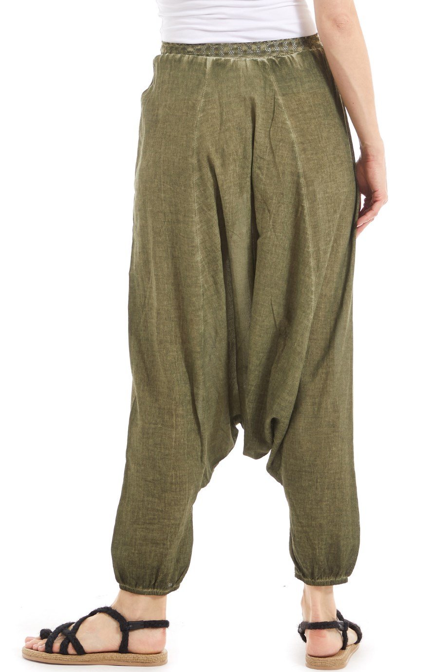 Şile Bezi Haki Otantik  Şalvar