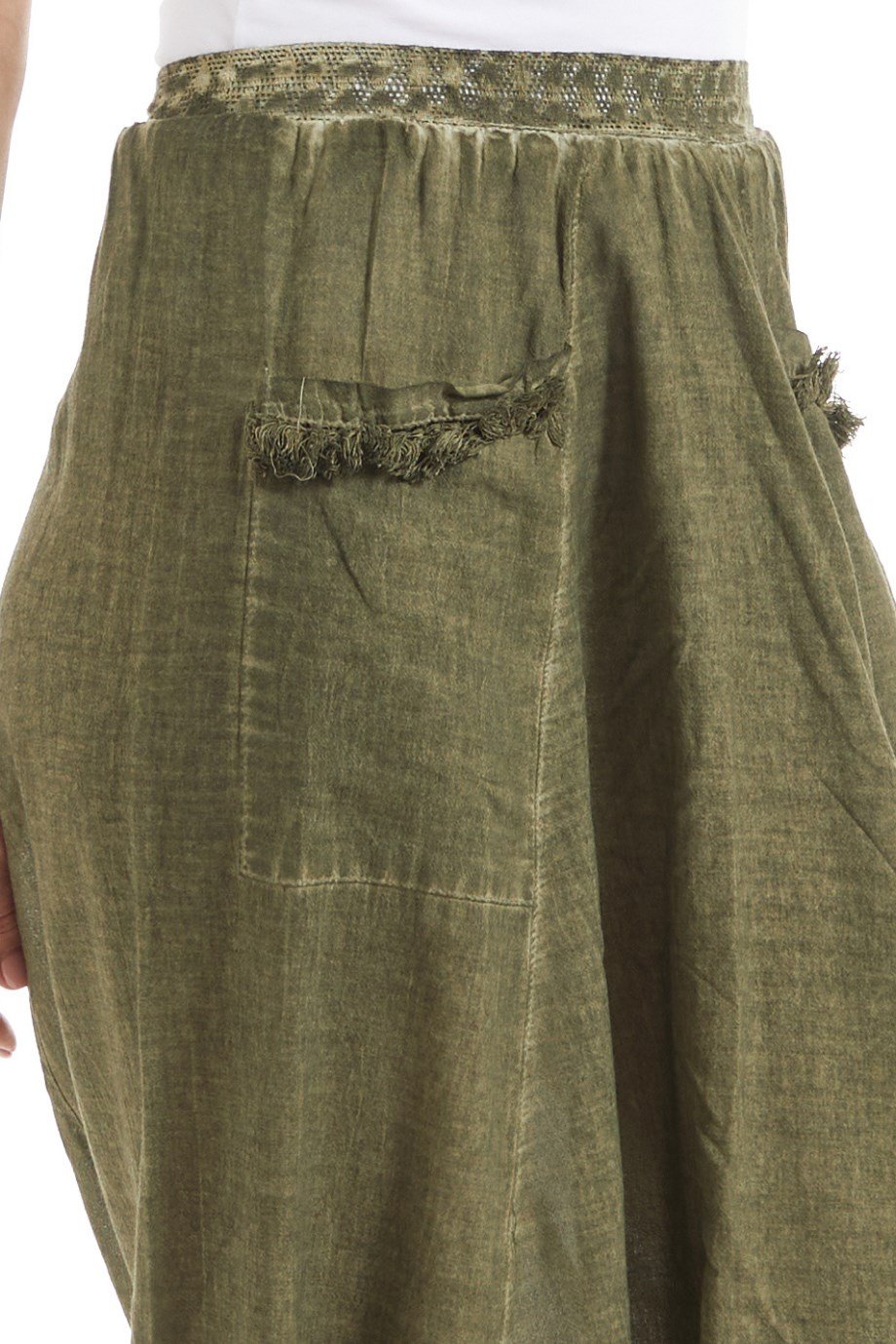 Şile Bezi Haki Otantik  Şalvar