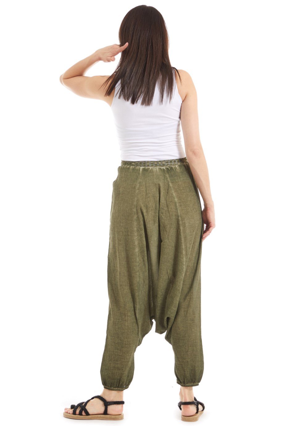 Şile Bezi Haki Otantik  Şalvar