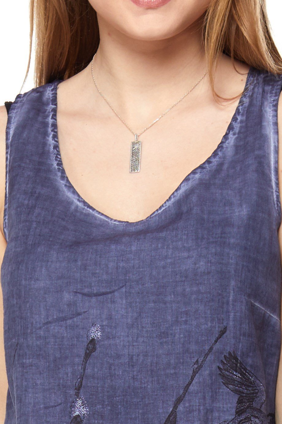 Şile Bezi İndigo Kolsuz Doğa Elbise