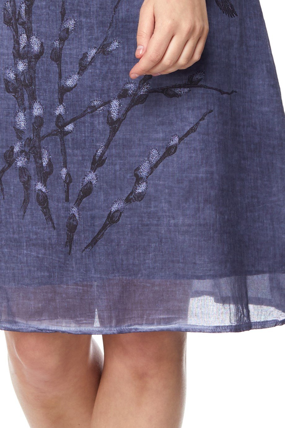 Şile Bezi İndigo Kolsuz Doğa Elbise