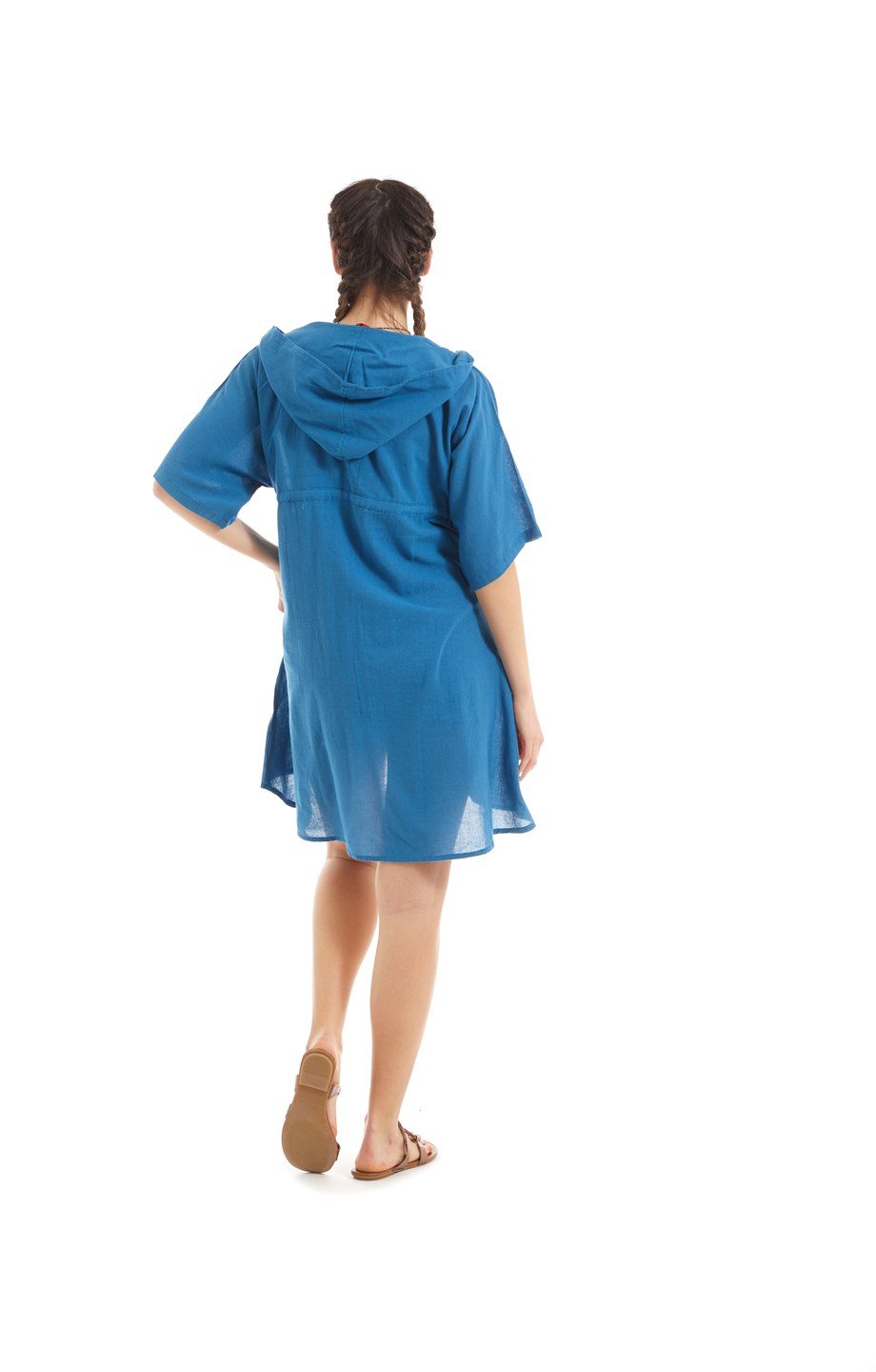 Şile Bezi İndigo Kumsal Tunik