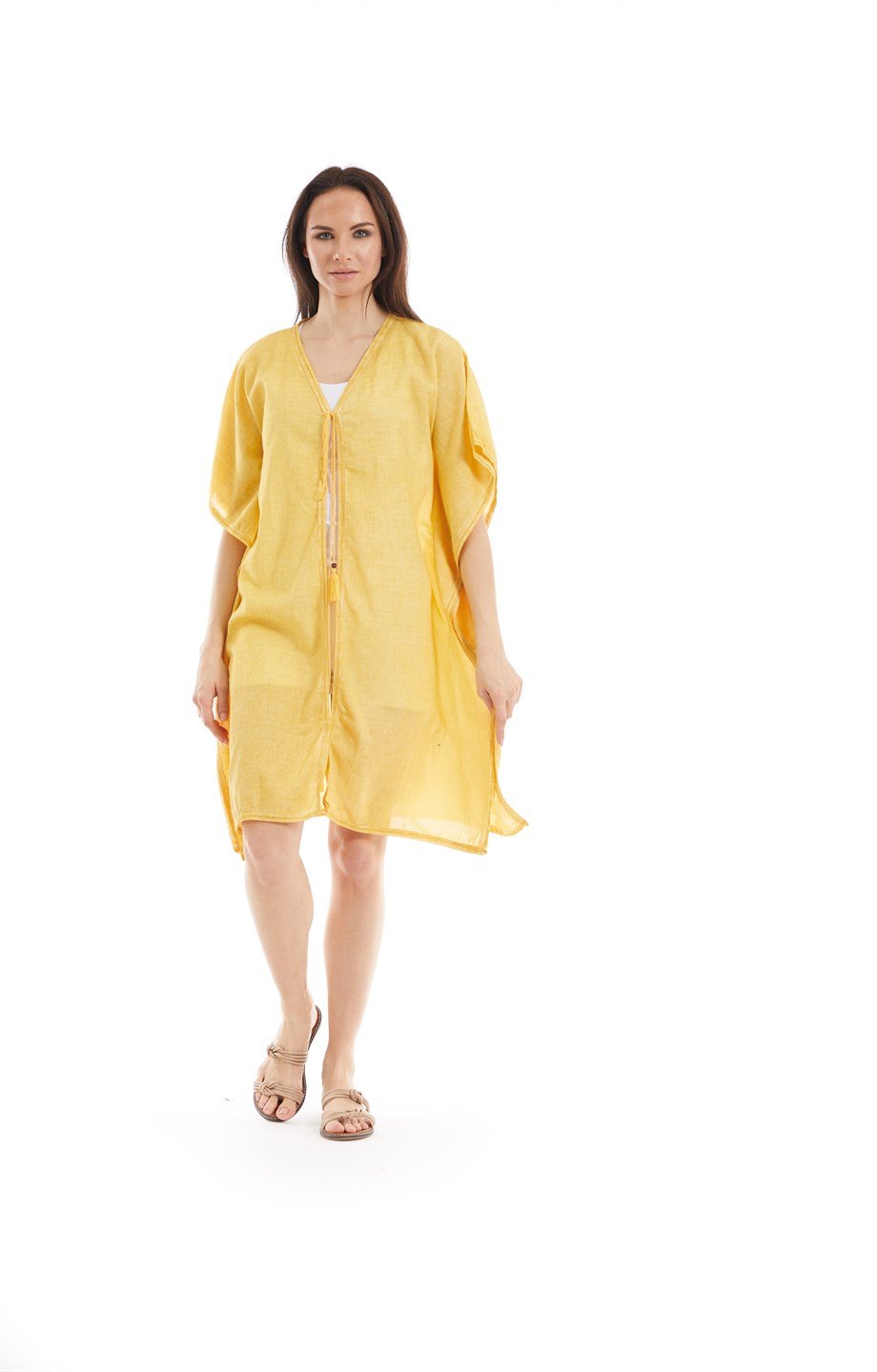 Şile Bezi Sarı Kelebek Tunik