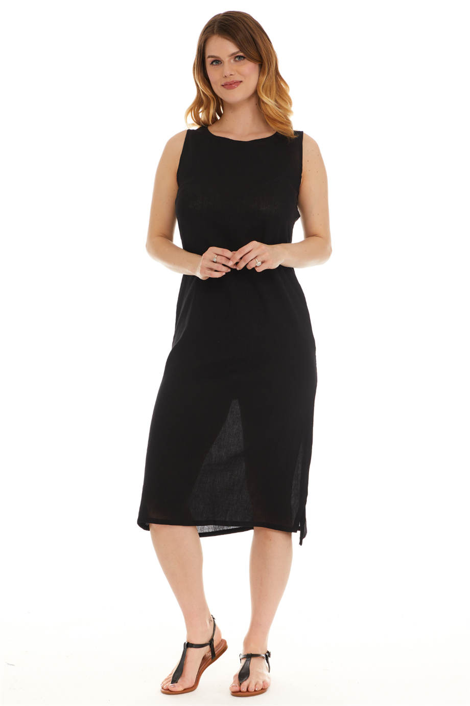 Şile Bezi Siyah Kombinezon Uzun Elbise Astarı Kalın Atlet Askılı