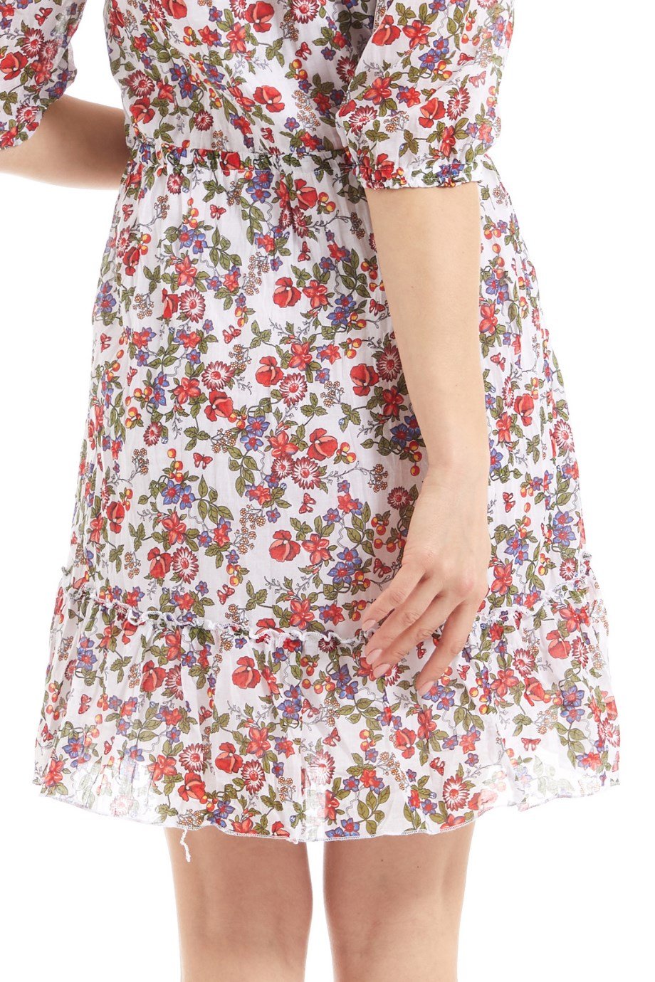 Şile Bezi Tomurcuk Beyaz Vual Elbise