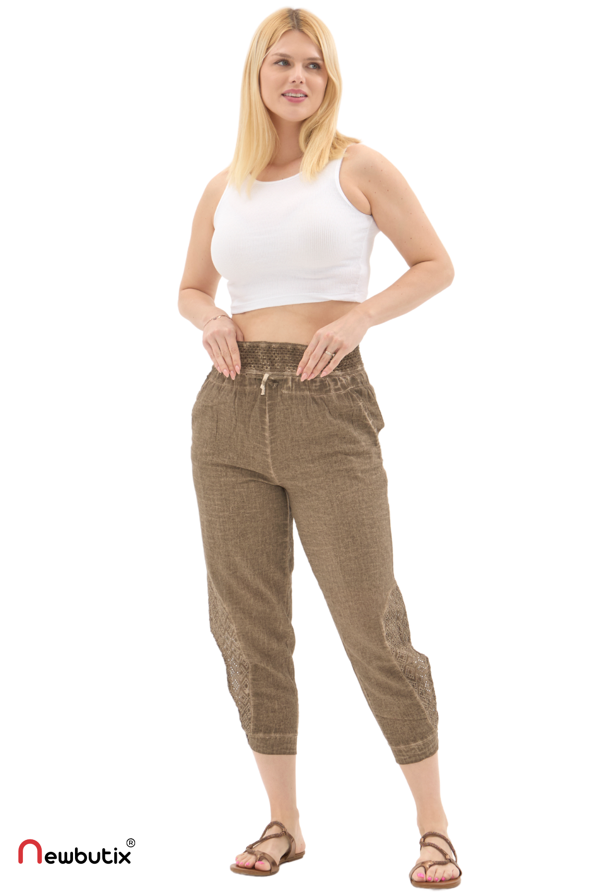 Şile Bezi Toprak Bağlamalı Şalvar