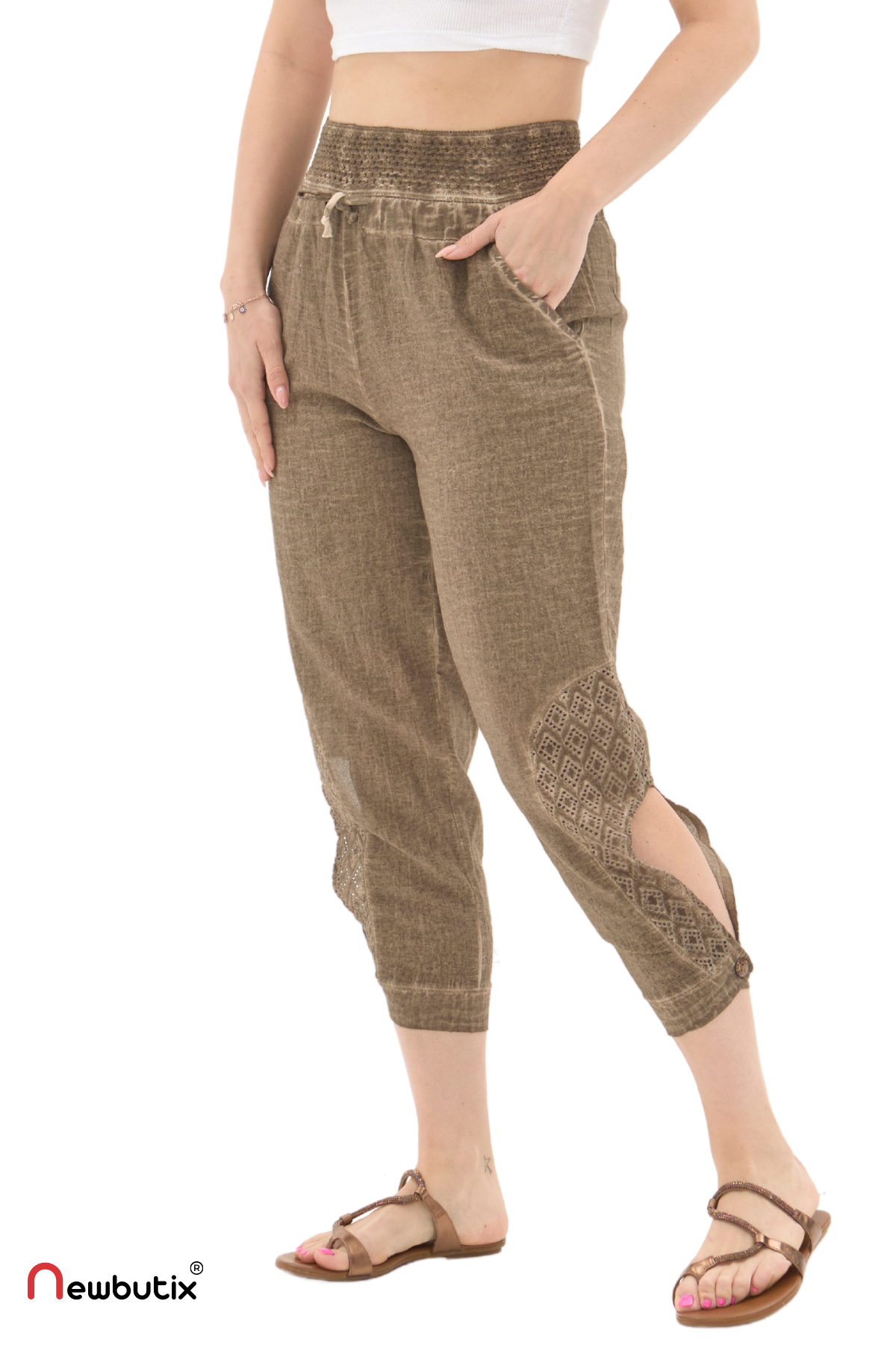 Şile Bezi Toprak Bağlamalı Şalvar