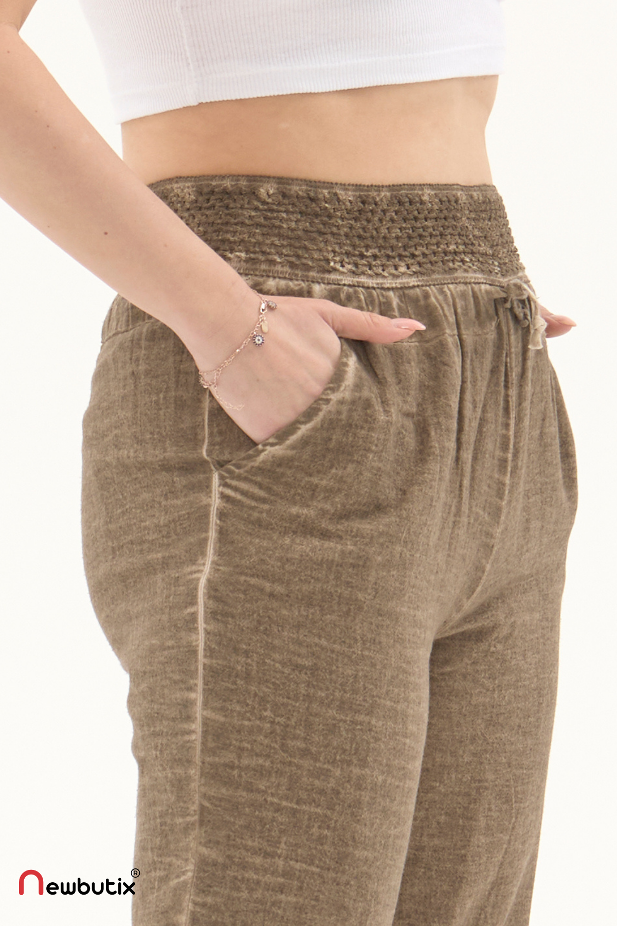 Şile Bezi Toprak Bağlamalı Şalvar