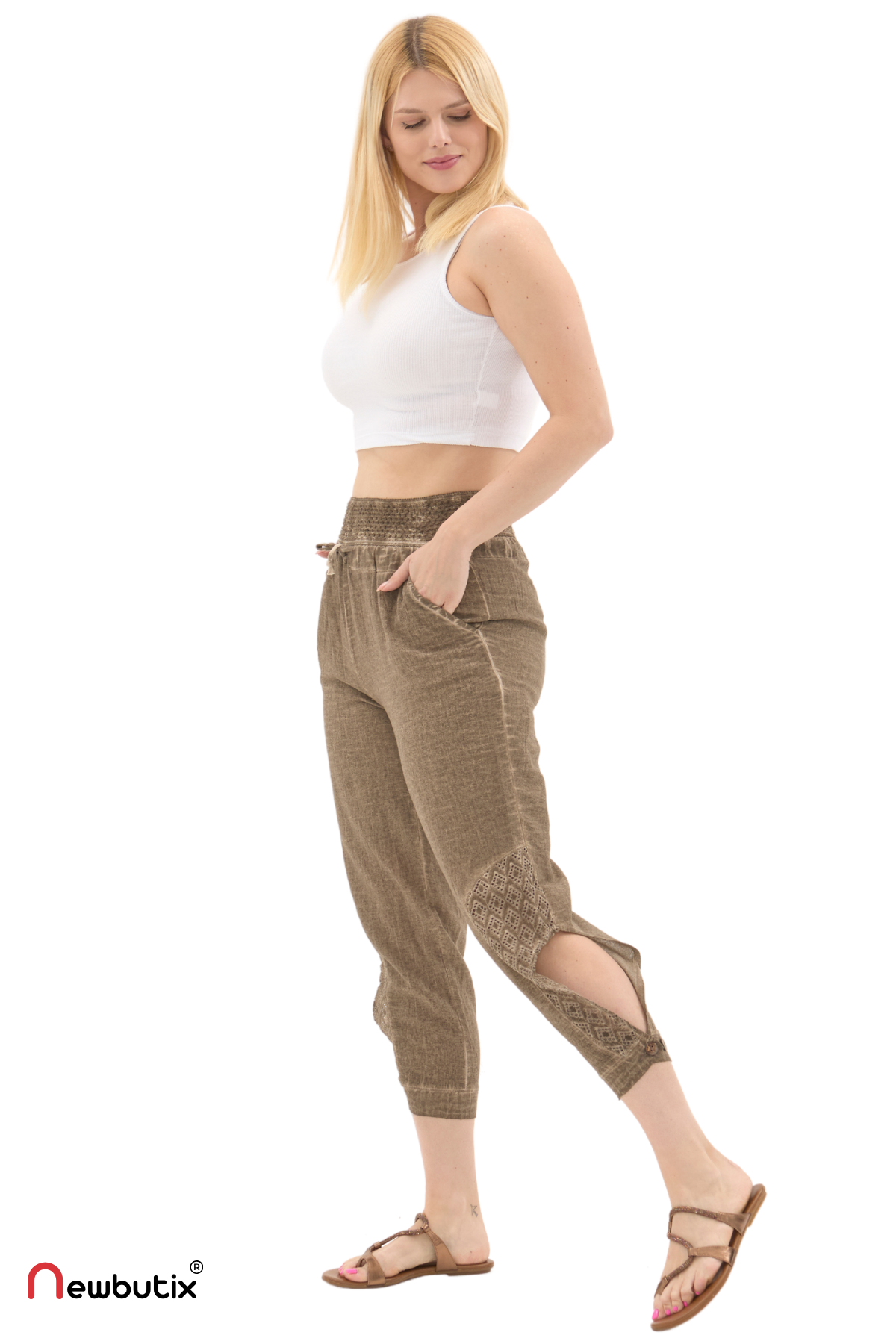 Şile Bezi Toprak Bağlamalı Şalvar