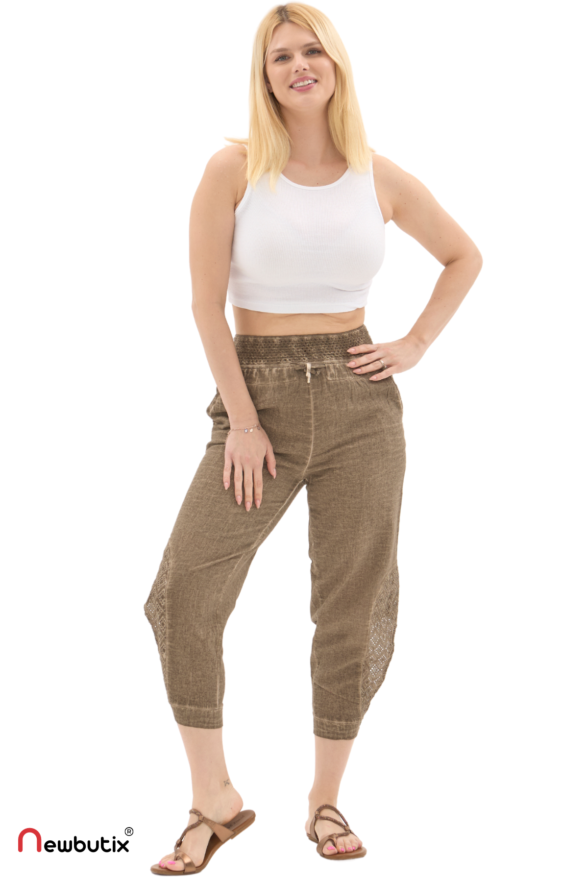 Şile Bezi Toprak Bağlamalı Şalvar