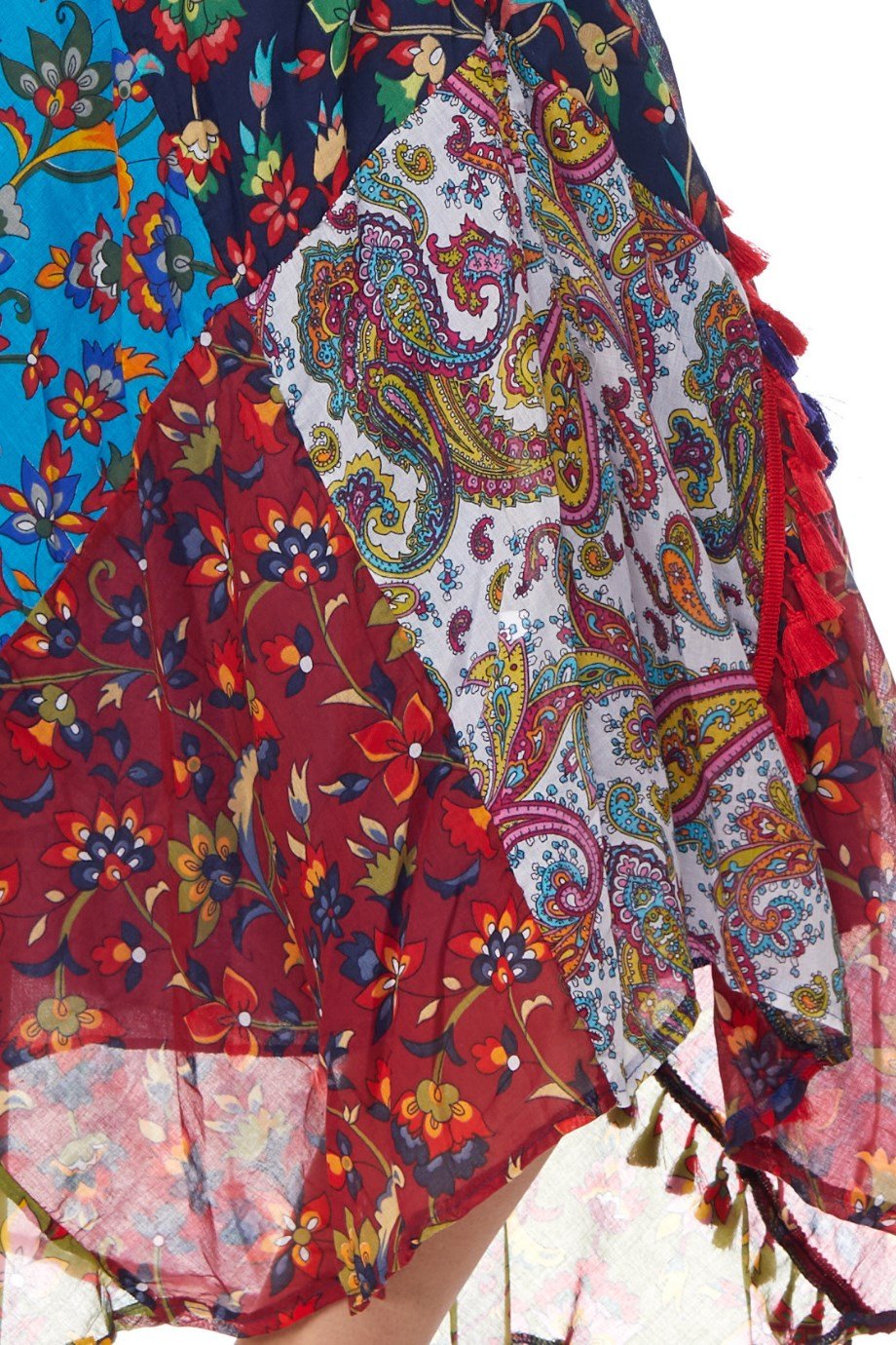 Şile Bezi Turkuaz Patchwork Elbise