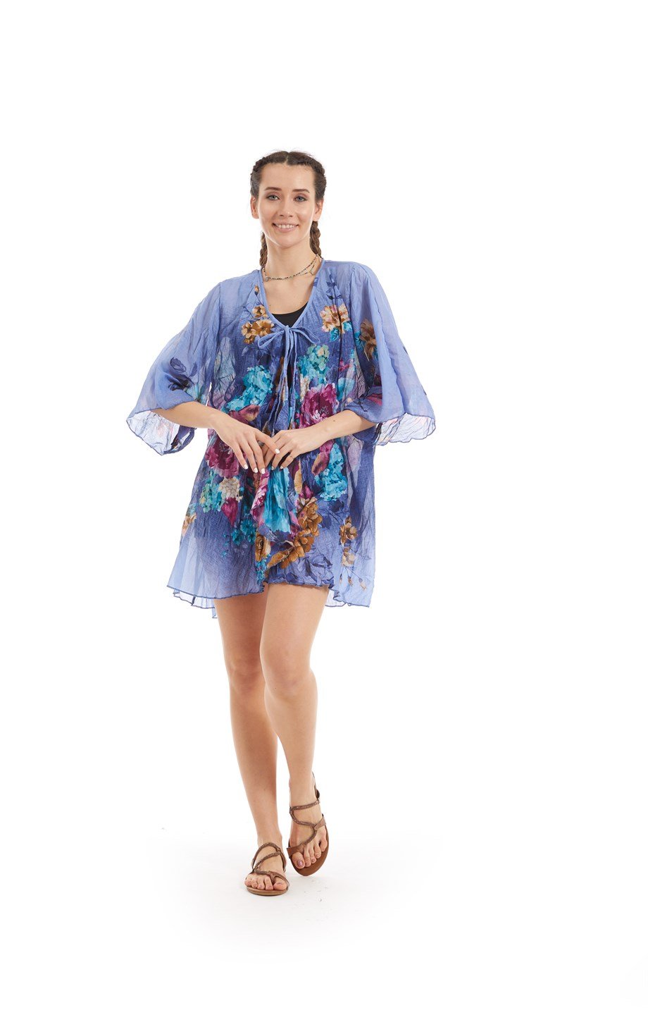 Şile Bezi Turkuaz Vual Buket Pareo