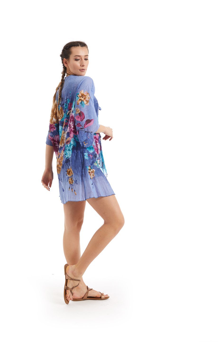 Şile Bezi Turkuaz Vual Buket Pareo