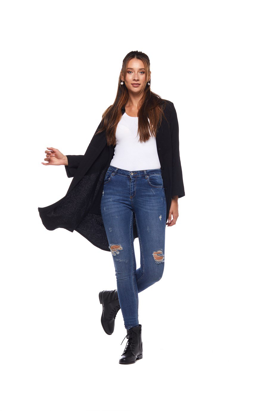 Siyah Nuray Baskılı Tunik