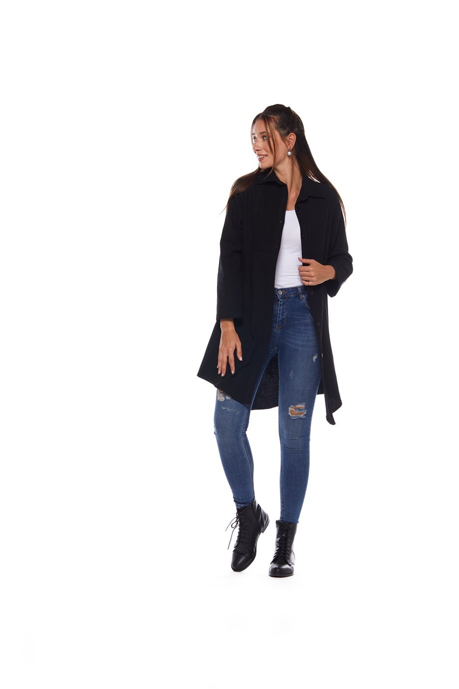 Siyah Nuray Baskılı Tunik