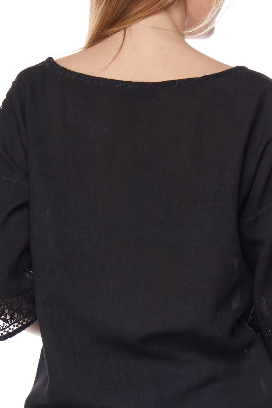 Siyah Otantik Bluz