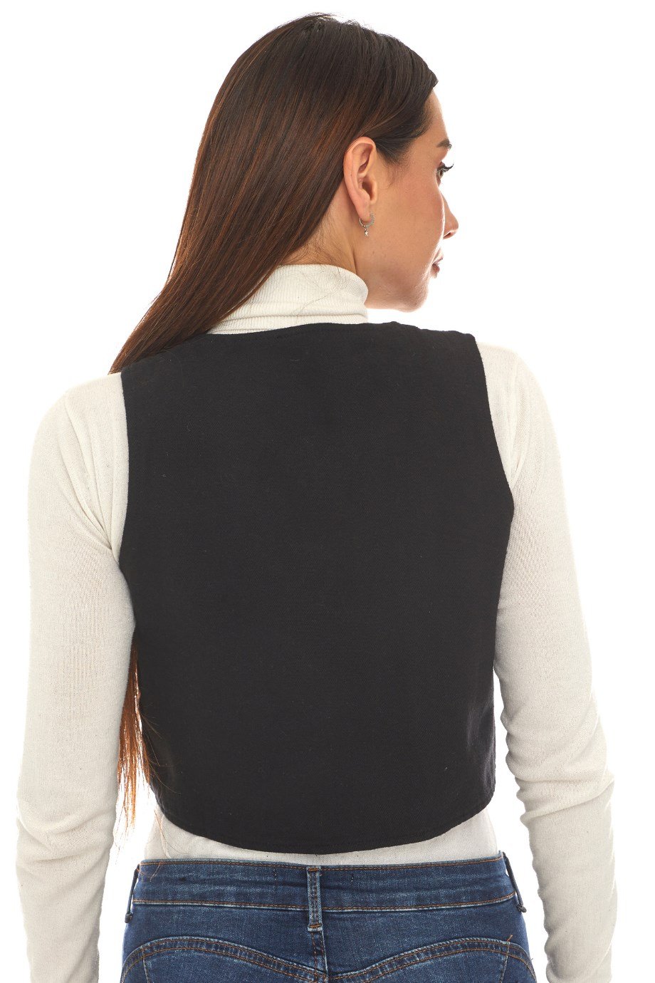 Siyah Pazen Kolsuz Yelek