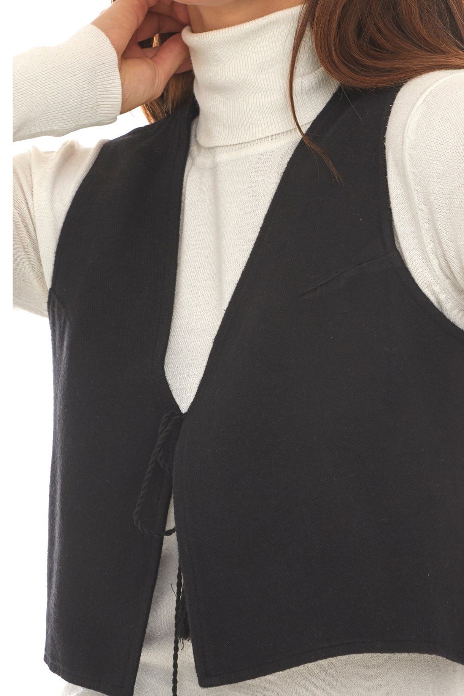 Siyah Pazen Kolsuz Yelek