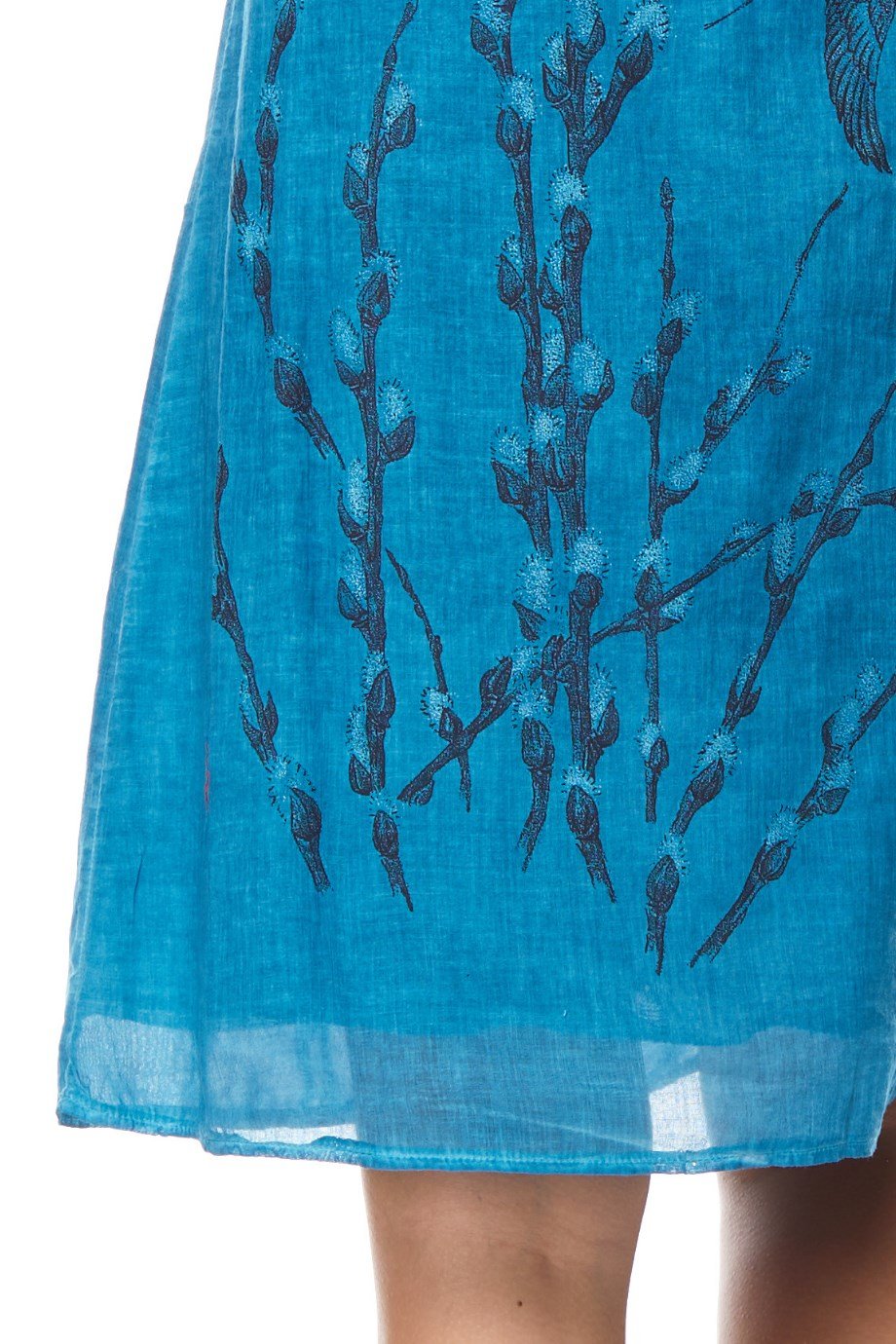 Turkuaz Kolsuz Doğa Elbise