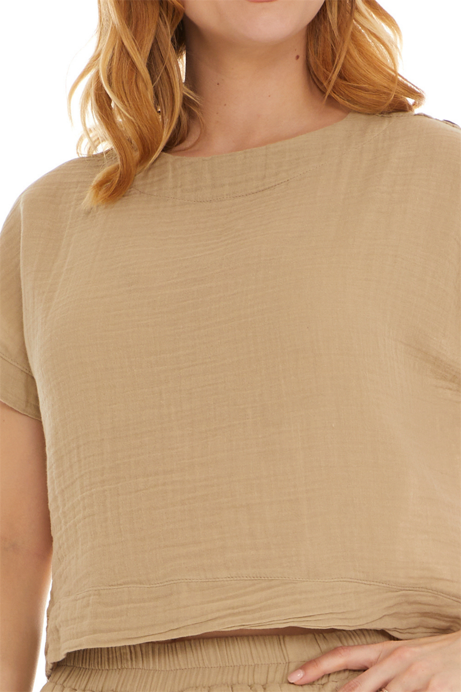 Vizon Kısa Kol Müslin Bluz