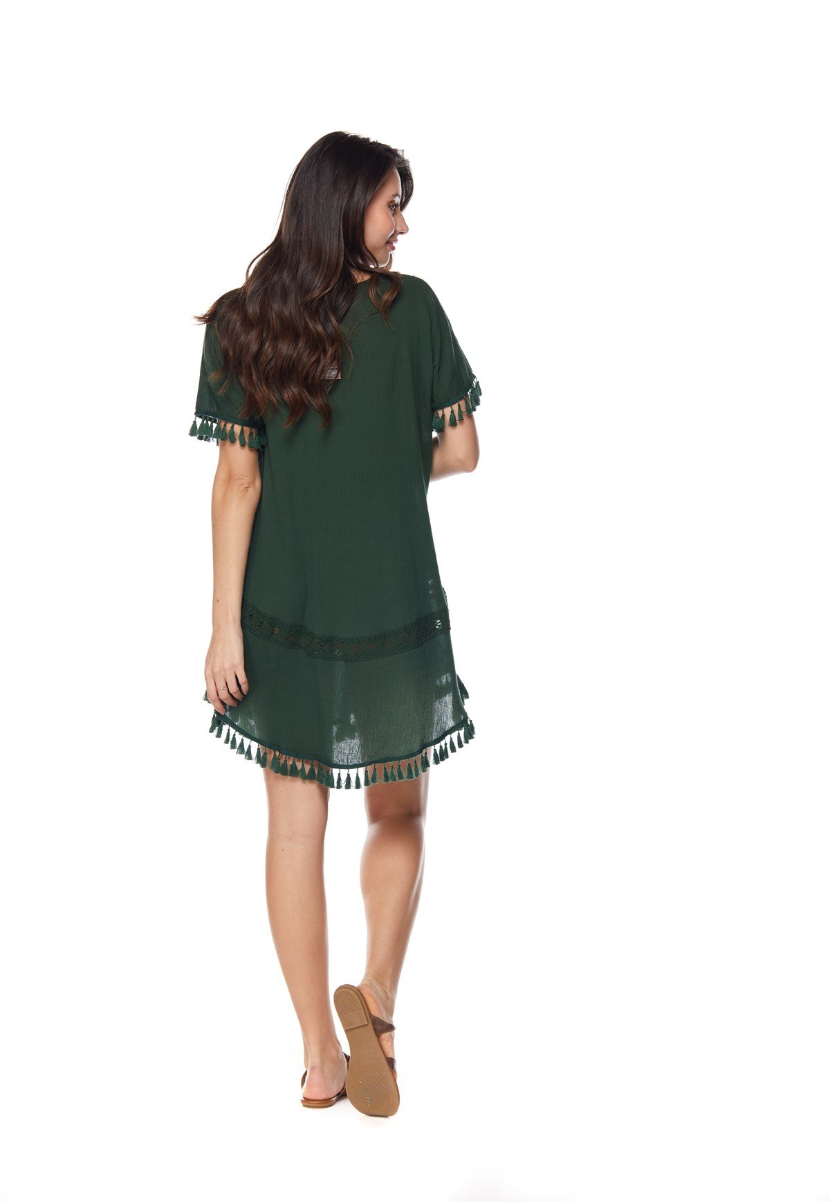 Yeşil Püsküllü Tunik