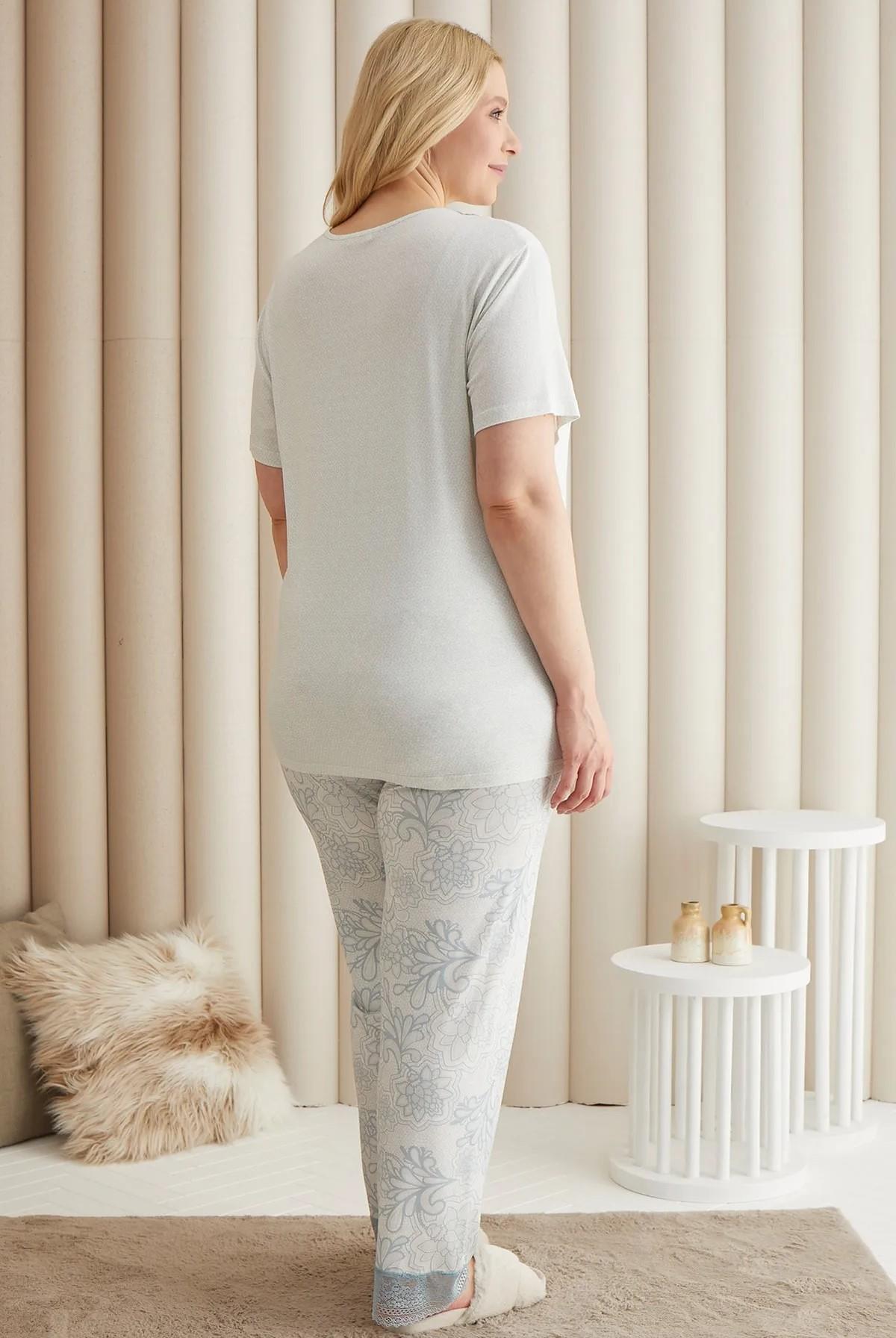 14018 ЖЕНСКИЙ ПИЖАНЫЙ КОПЛЕКТ БОЛЬШОГО РАЗЕРА