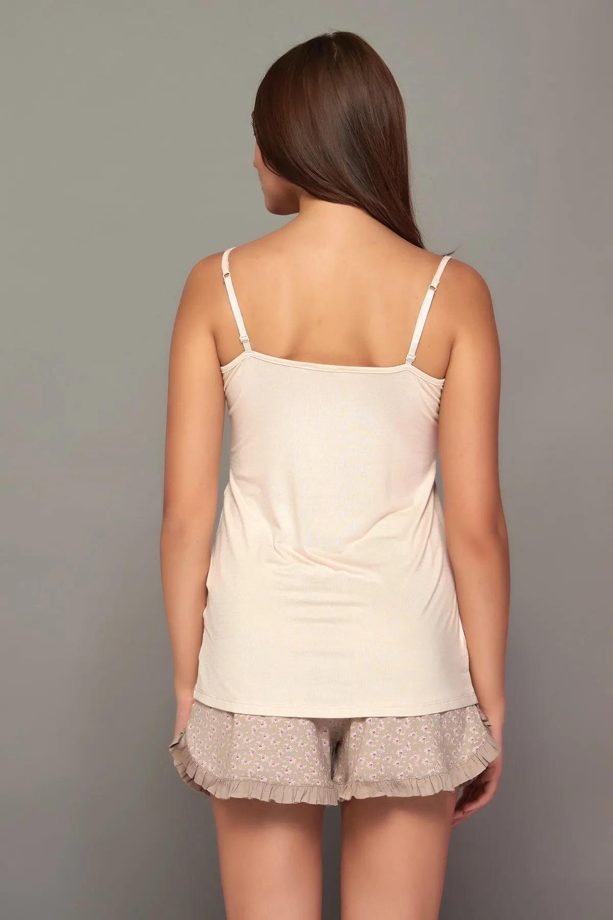 11831 КОСТЮ ЖЕНСКИЙ ШОРТНЫЙ  ВАНИЛЬ