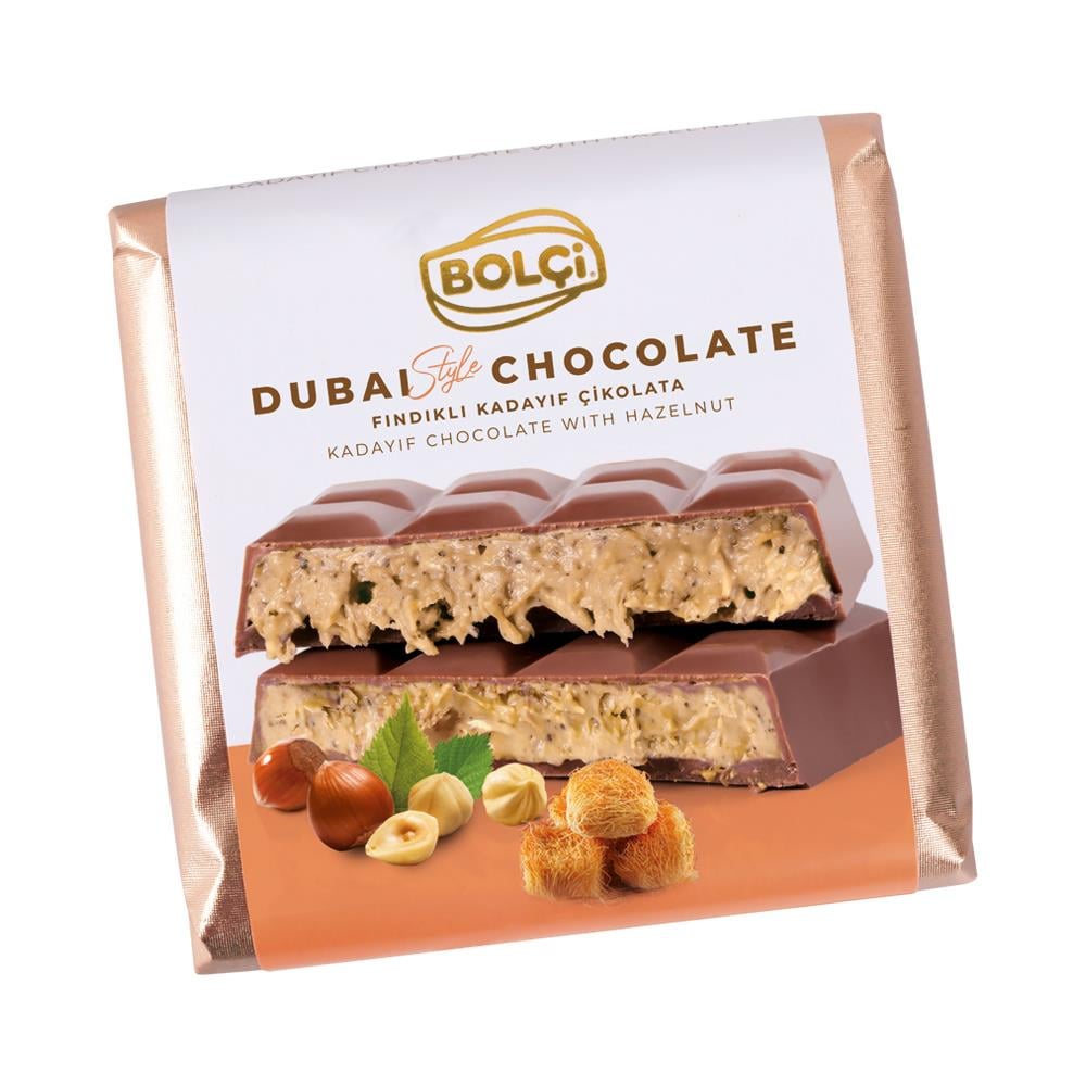 Atıştırmalık Çikolata-Fındıklı Kadayıf Dolgulu Sütlü Çikolata 100g