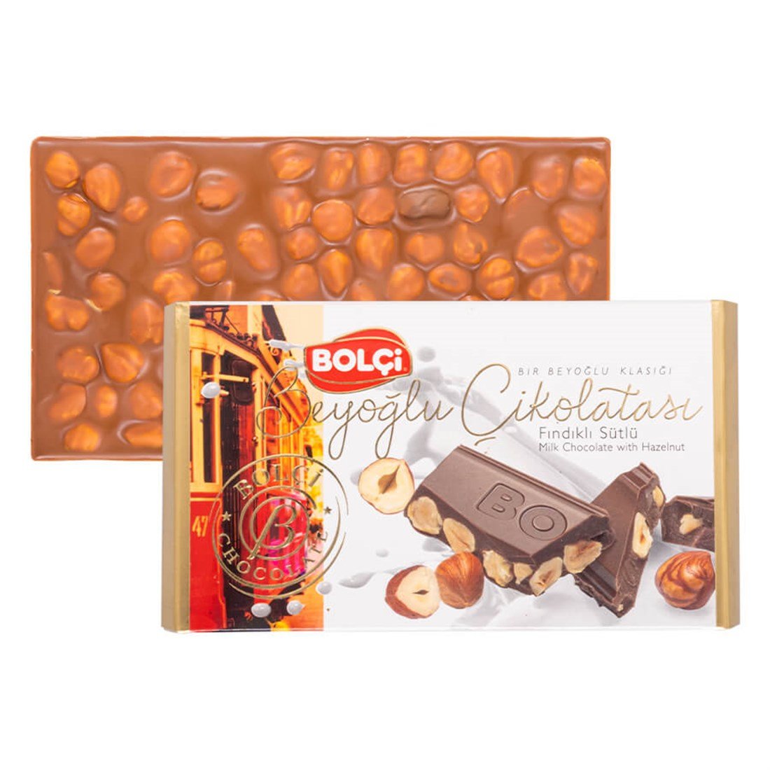 Beyoğlu Çikolatası-SÜTLÜ FINDIKLI BEYOĞLU ÇİKOLATASI 150GR