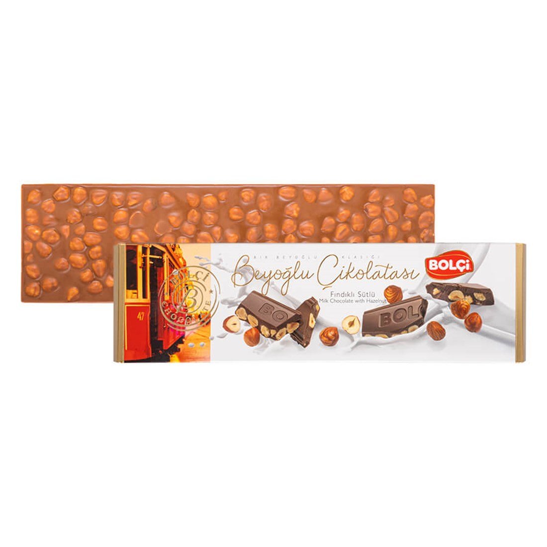 Beyoğlu Çikolatası-SÜTLÜ FINDIKLI BEYOĞLU ÇİKOLATASI 300GR