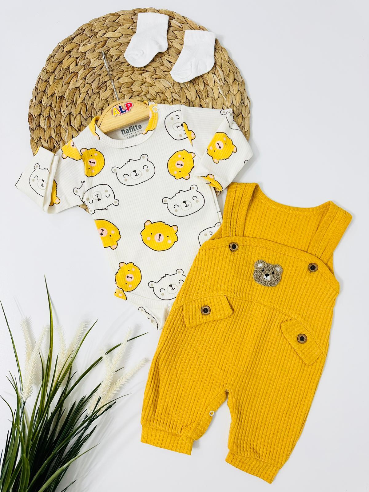 Bear Kaşkorse 3lü Sallopet Set - Sarı