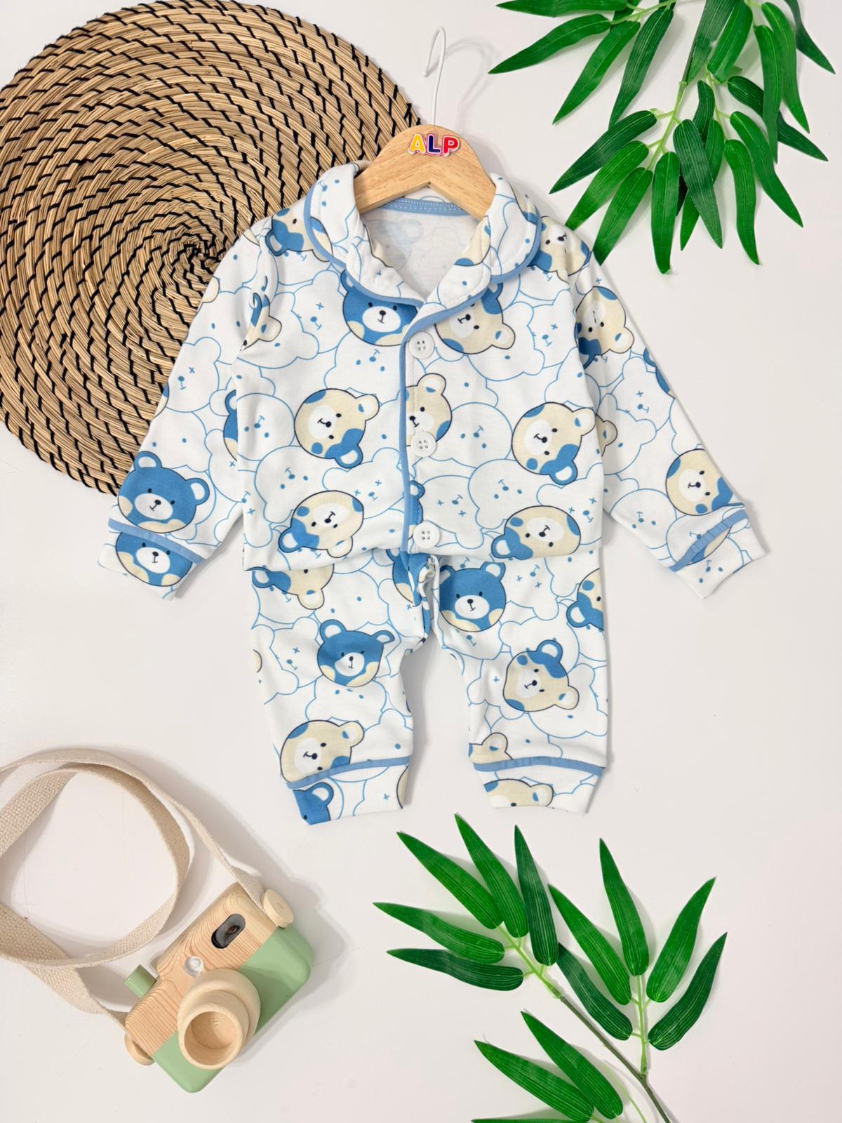 Bear Önden Düğmeli Mevsimlik 2 Parça Pjama Takımı