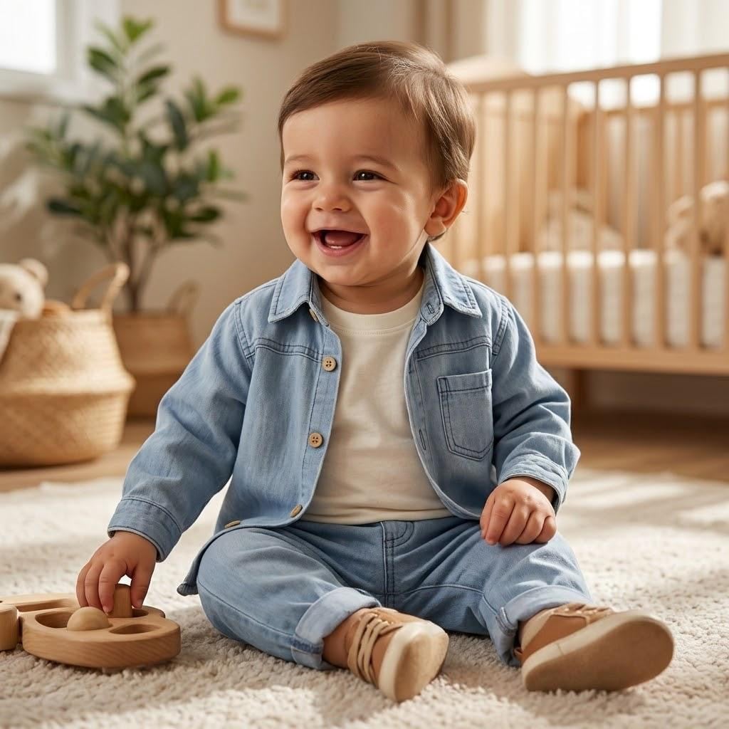 Cep Detaylı Kot Gömlek - Body - Pantolon 3'lü Takım 