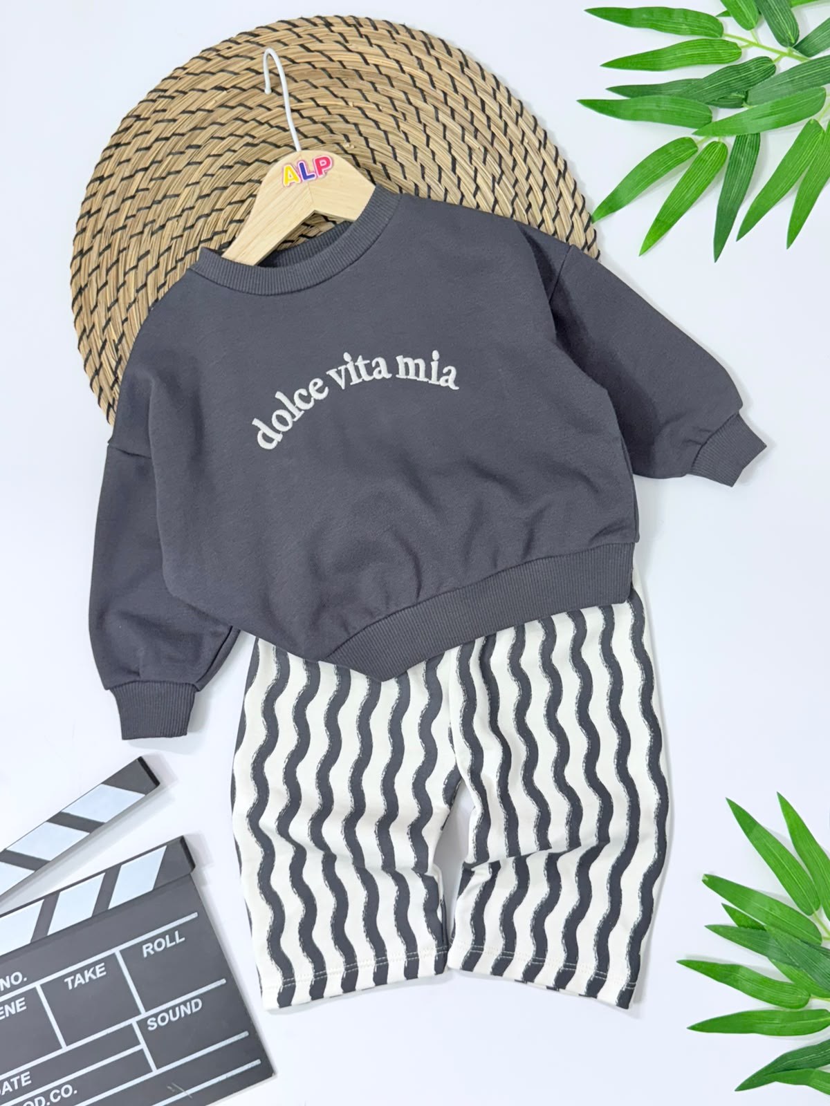 Dolce Vita Mia Nakışlı Oversize Rahat Kalıp Eşofman Takımı