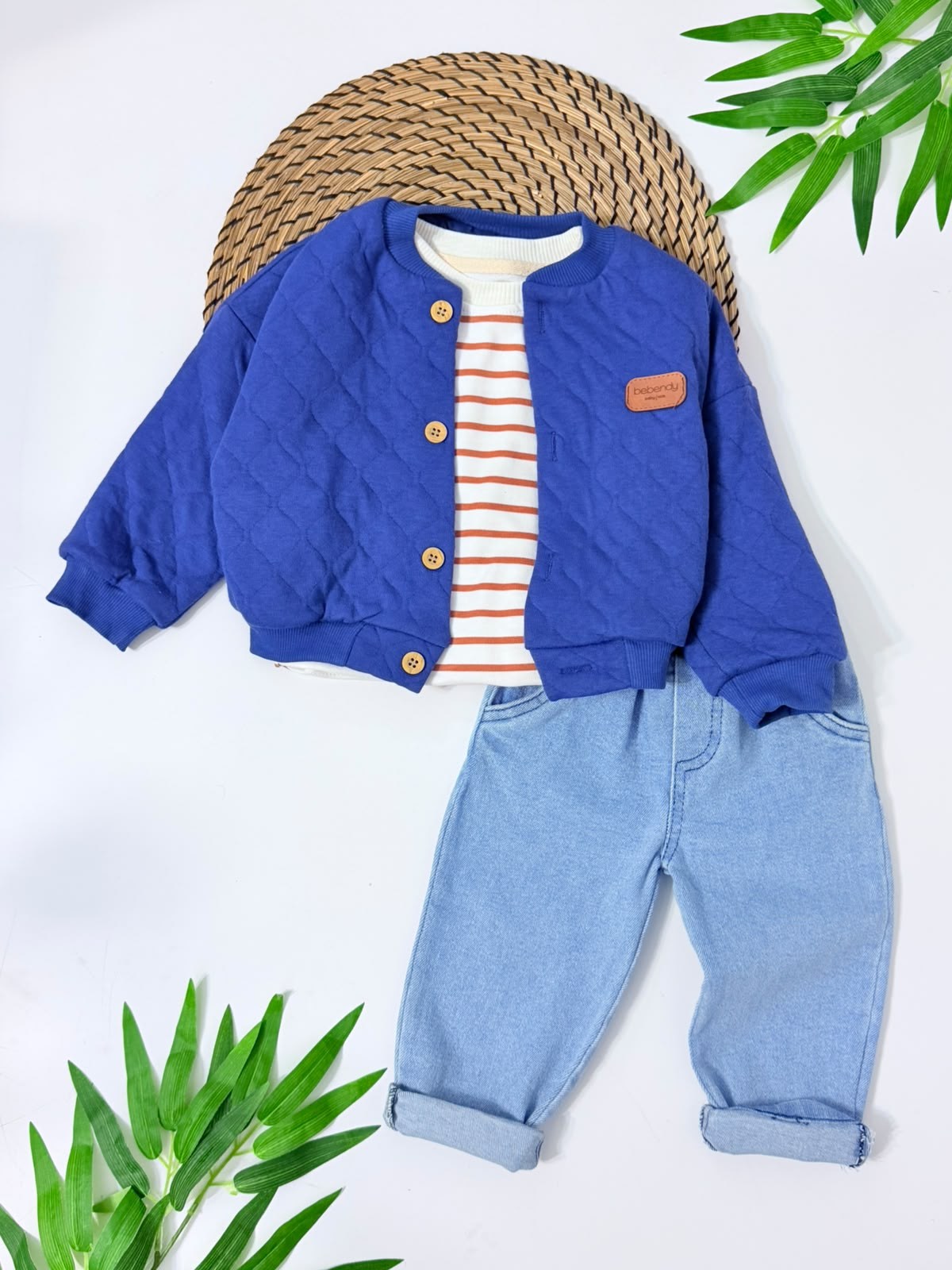 Düğme Detaylı Ceket & Body - Pantolon 3'lü Takım