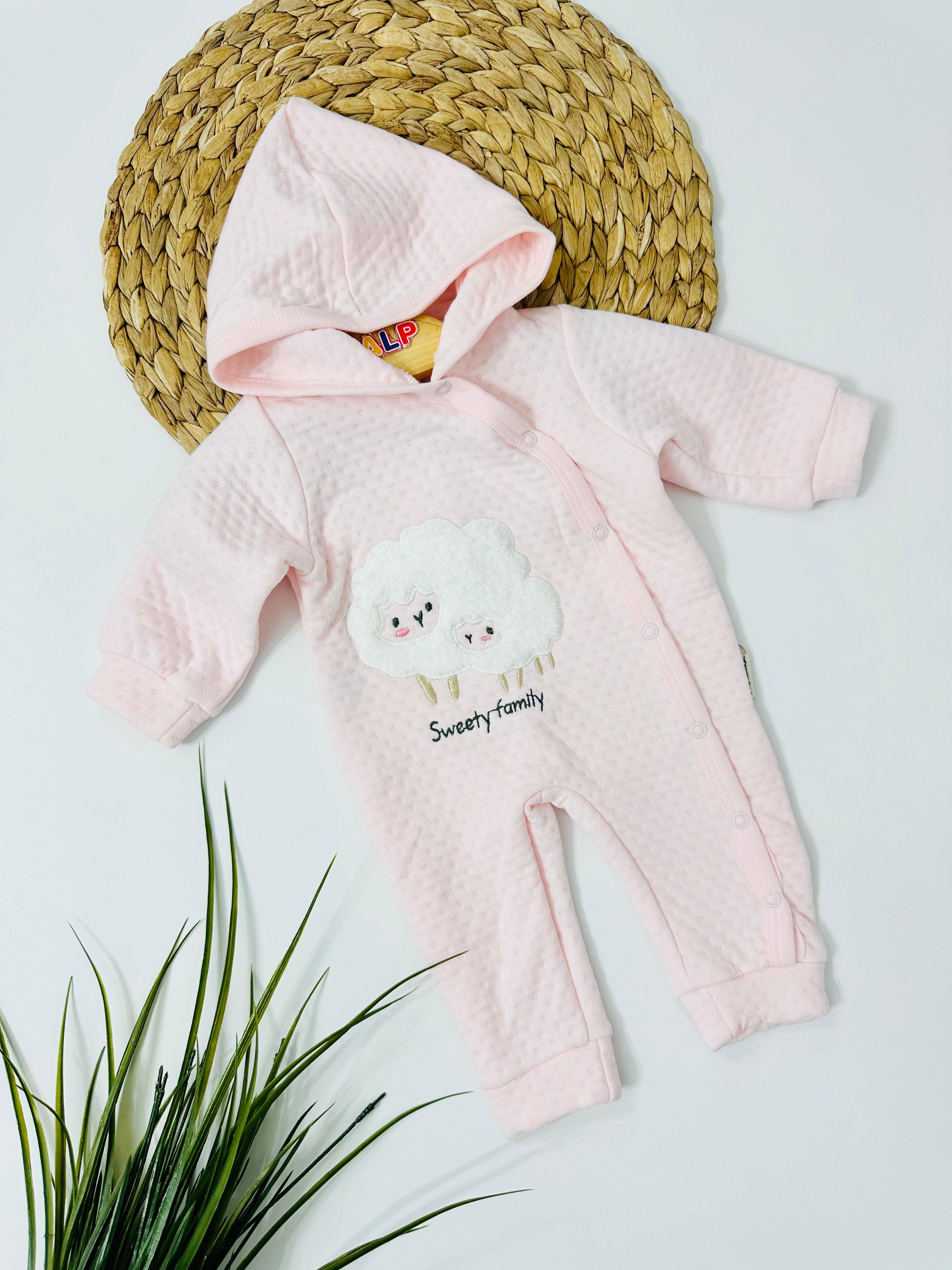 Lamb welsoft Boydan Çıtçıtlı Kışlık Tulum - Pembe