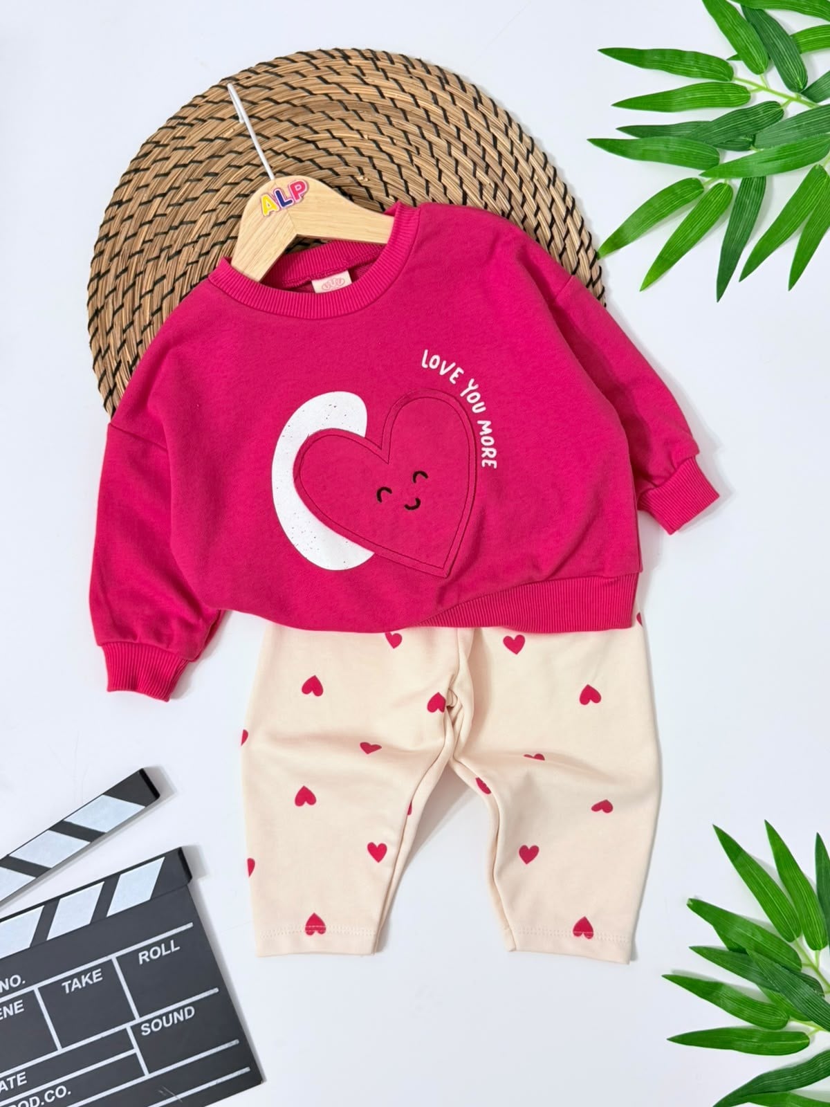 Love Baskılı Oversize 2'Li Eşofman Takımı