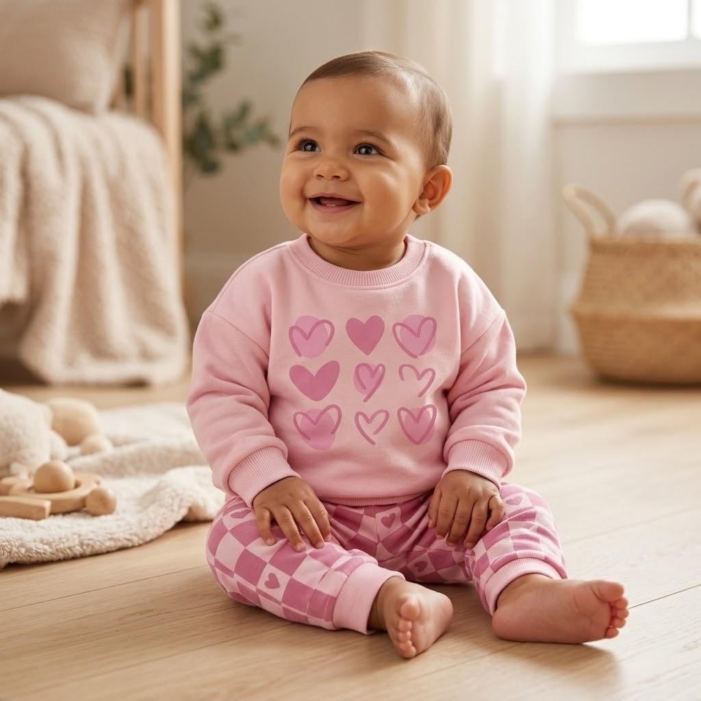 Love Baskılı Oversize 2'Li Eşofman Takımı