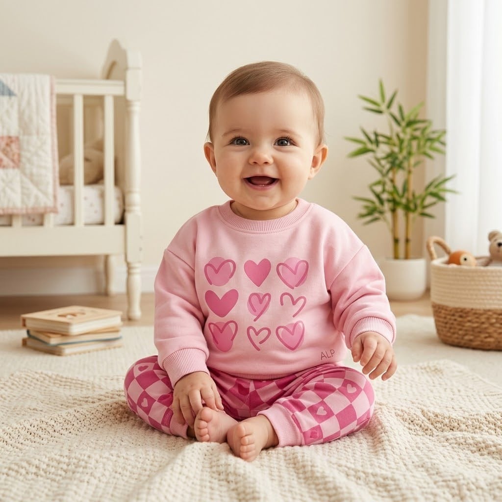 Love Baskılı Oversize 2'Li Eşofman Takımı