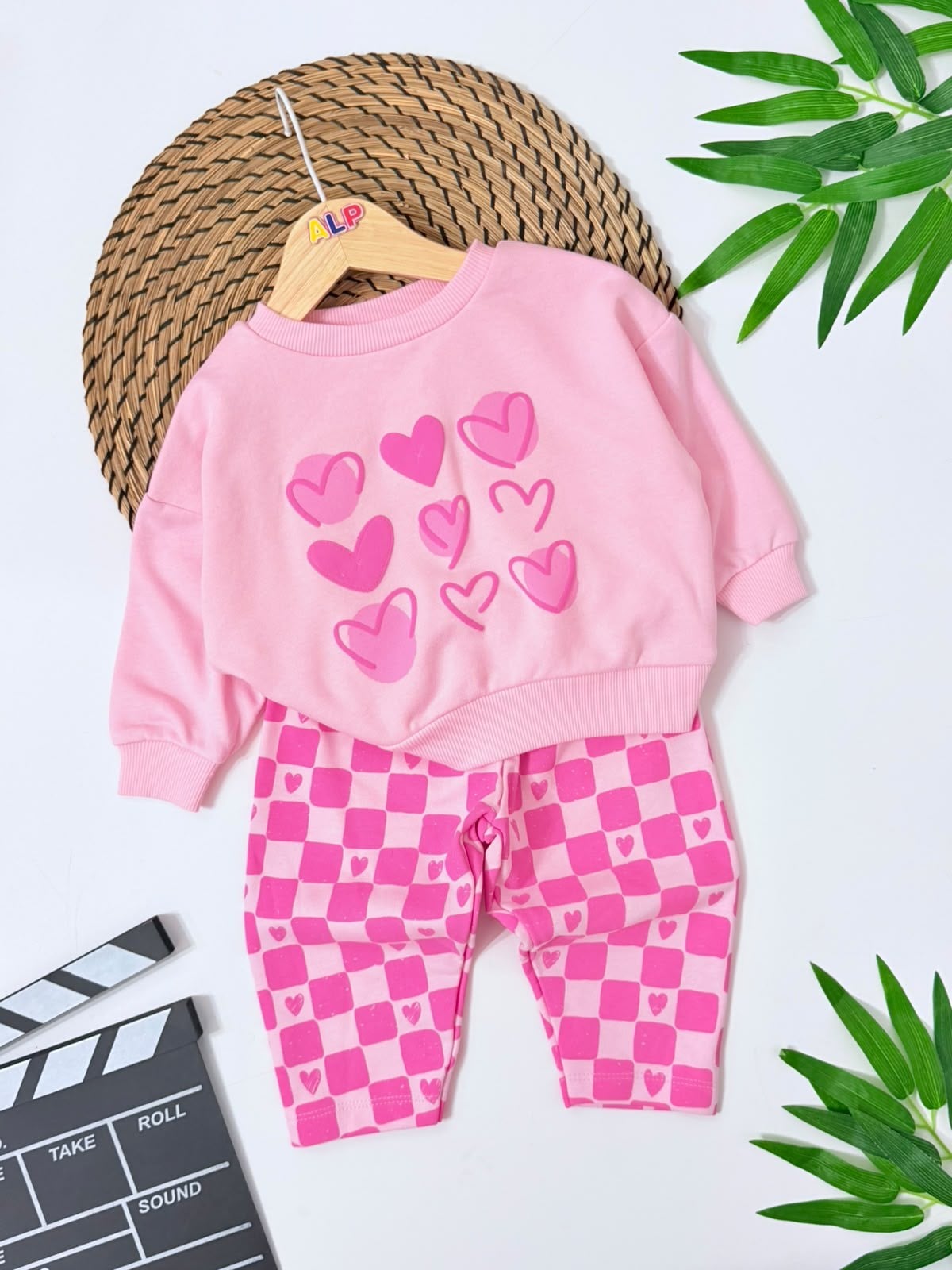 Love Baskılı Oversize 2'Li Eşofman Takımı
