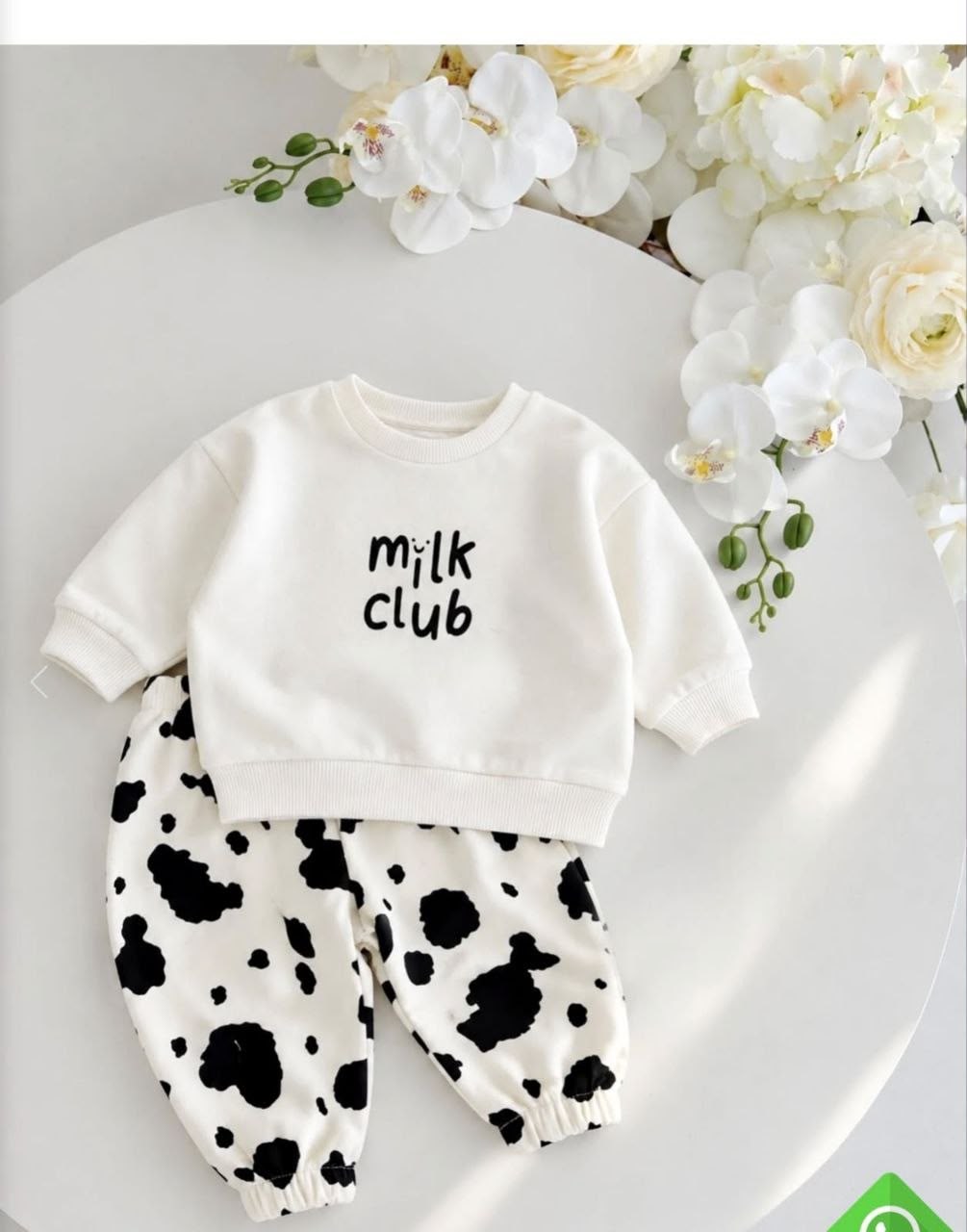 Milk Yazılı Sırt Baskılı %100 Pamuk Eşofman Takımı
