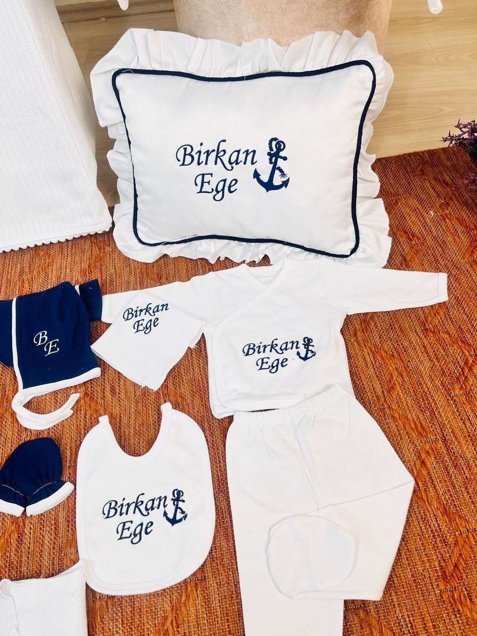 Nakış Puset Örtülü 12 Parça Hastane Çıkış Seti