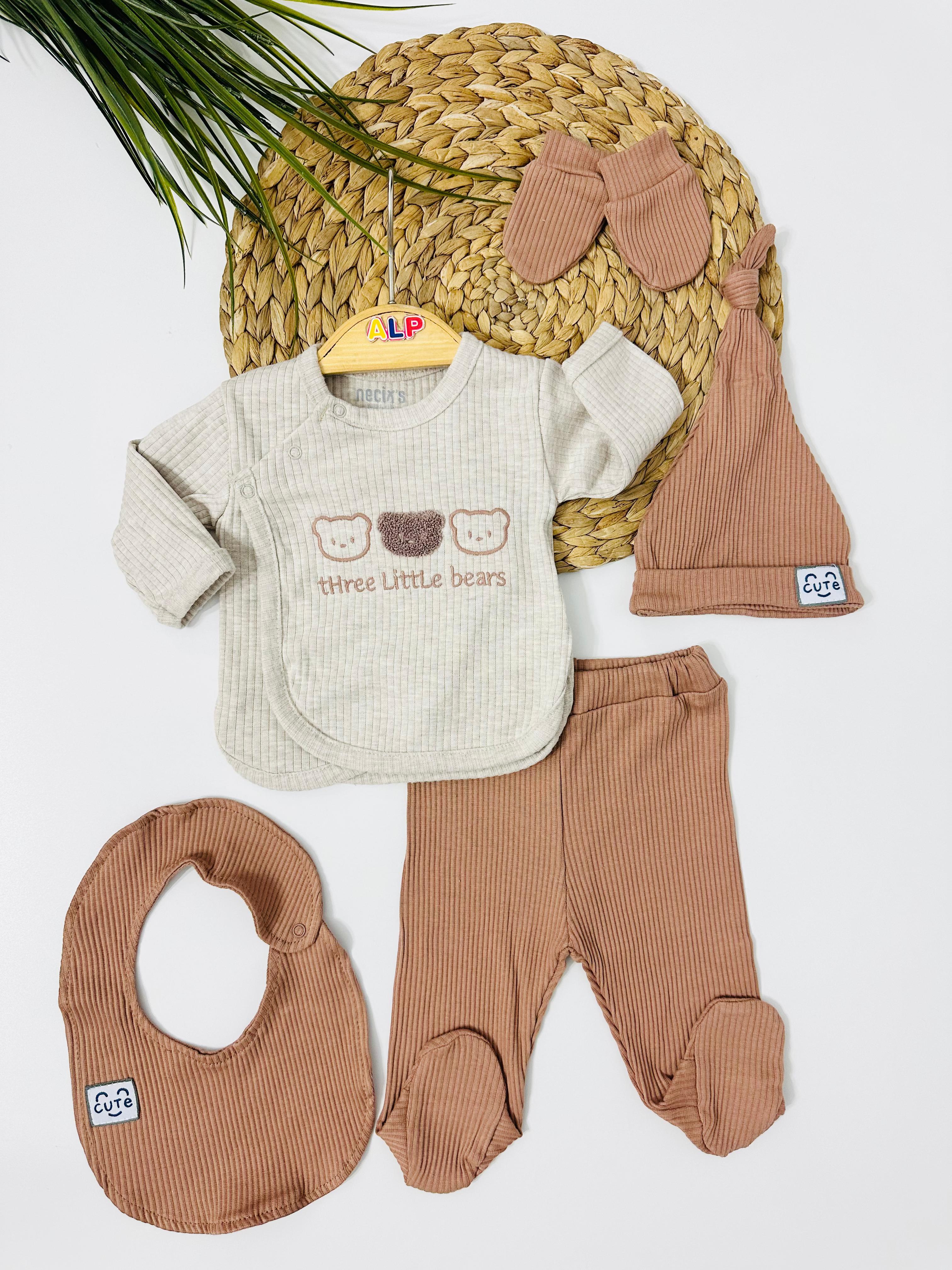 Patna 5li Yenidoğan set - Kahve