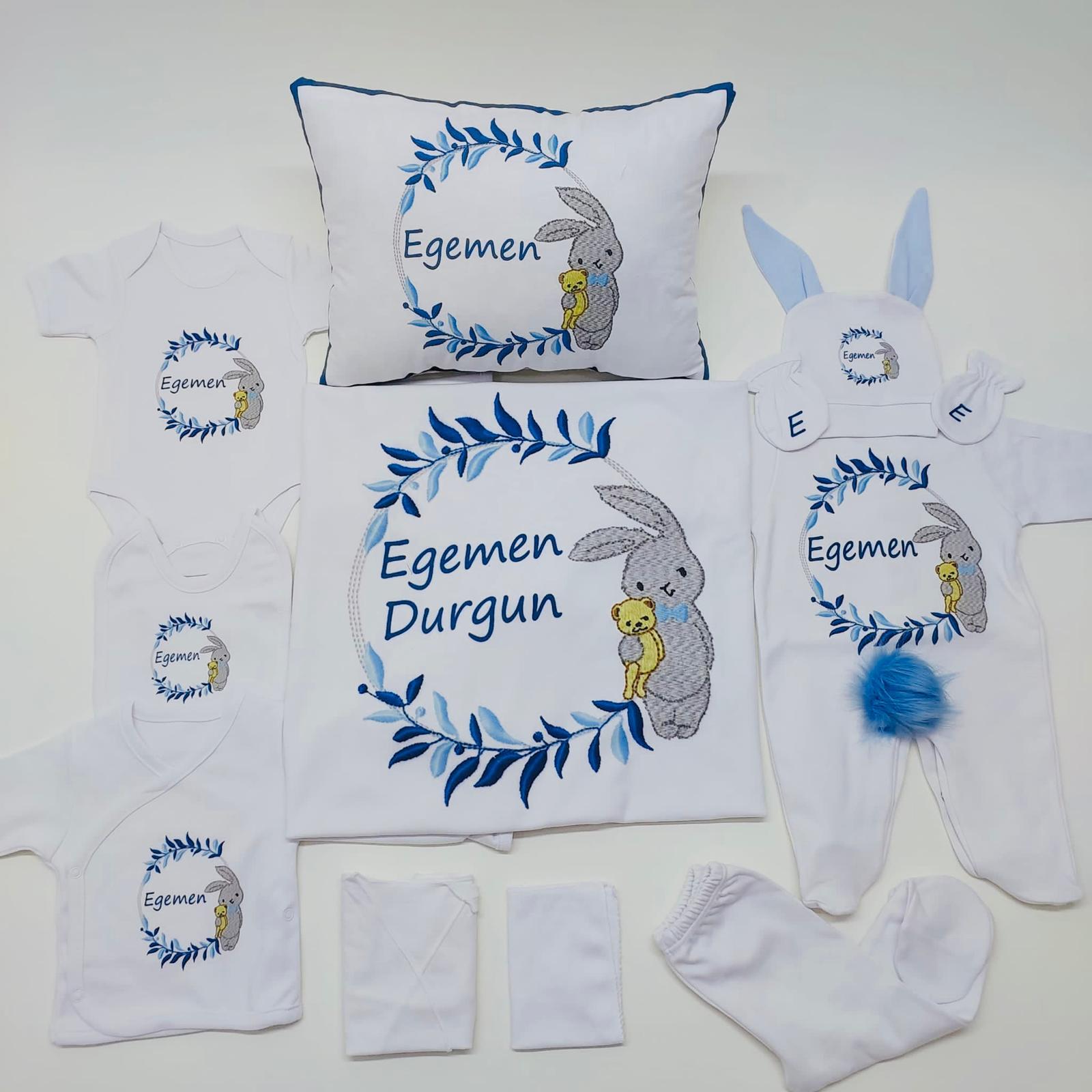 Rabbit 11 Parça İsme Özel Hastane Çıkışı Seti