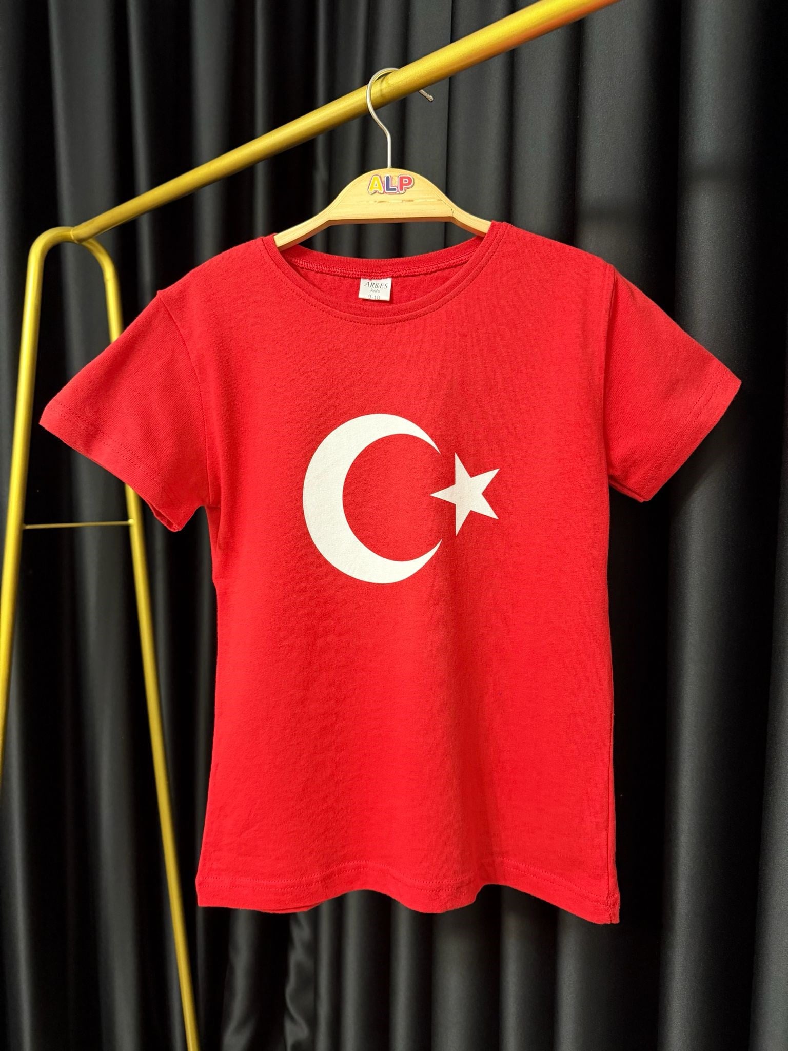 Unisex Kırmızı Ay Yıldız Türk Bayraklı Tişört 