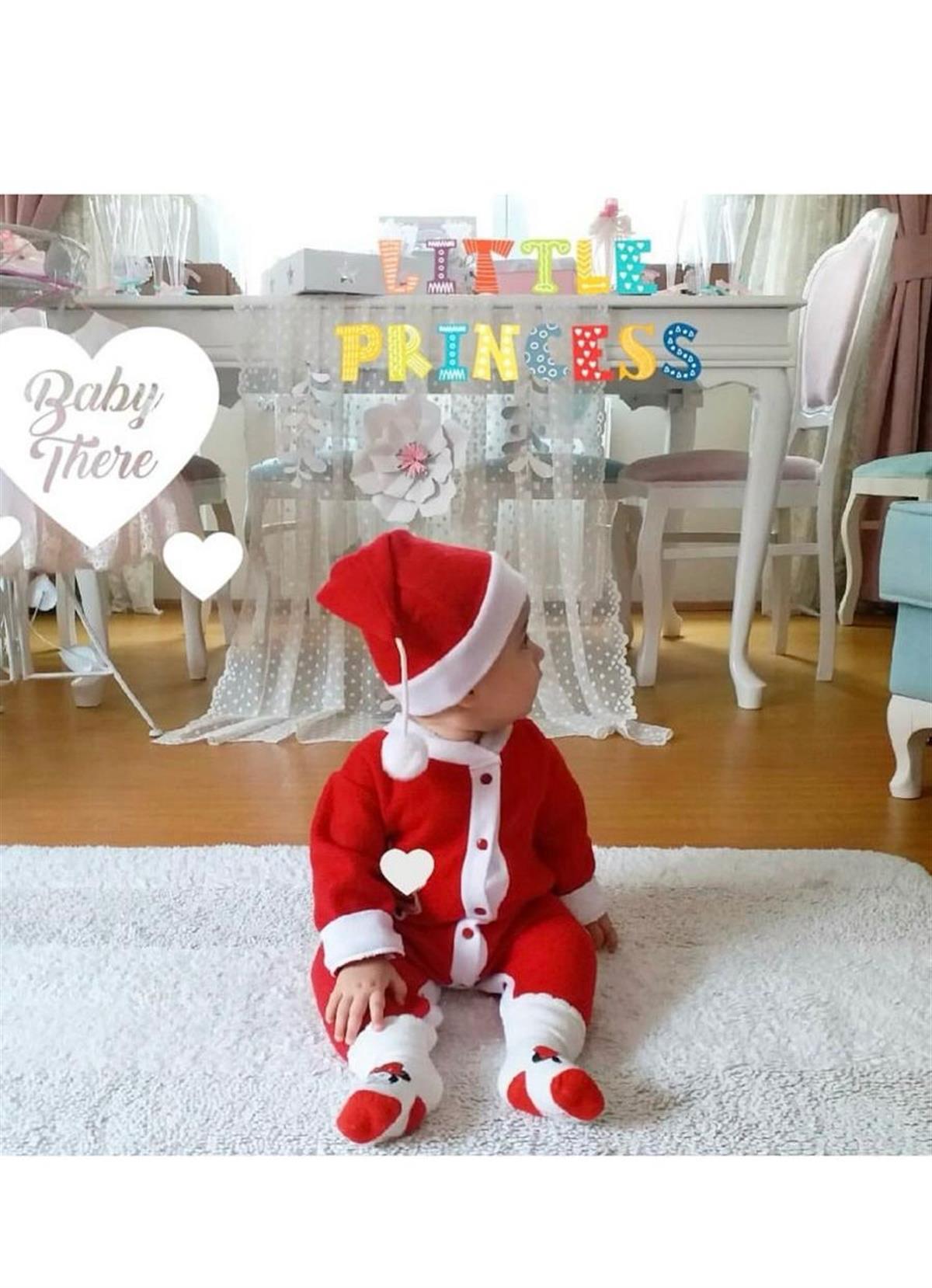 Yeni Yıl Konsepti Tulum Şapka 2 li Set-Kırmızı