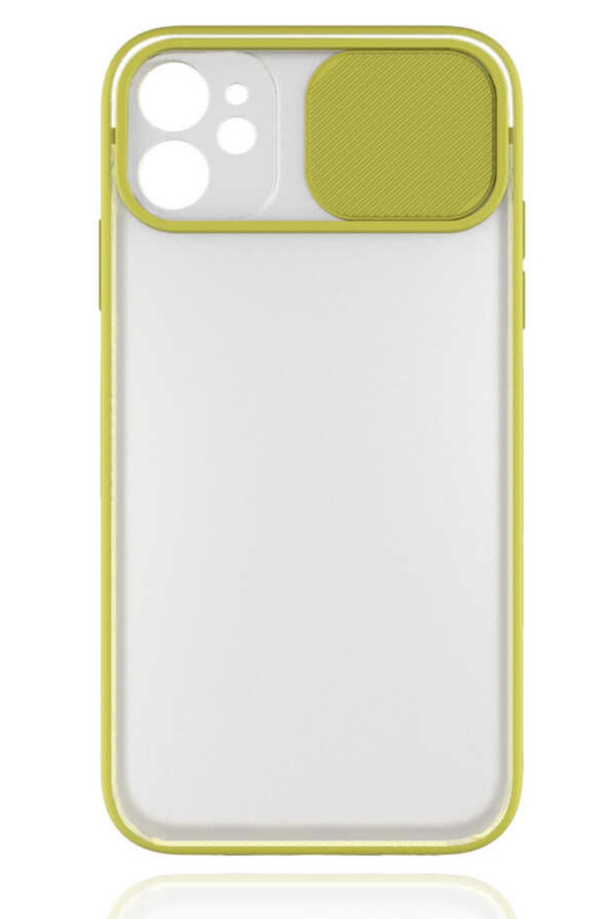 iphone 11 Kılıf Kamera Korumalı Sürgülü Silikon Kılıf